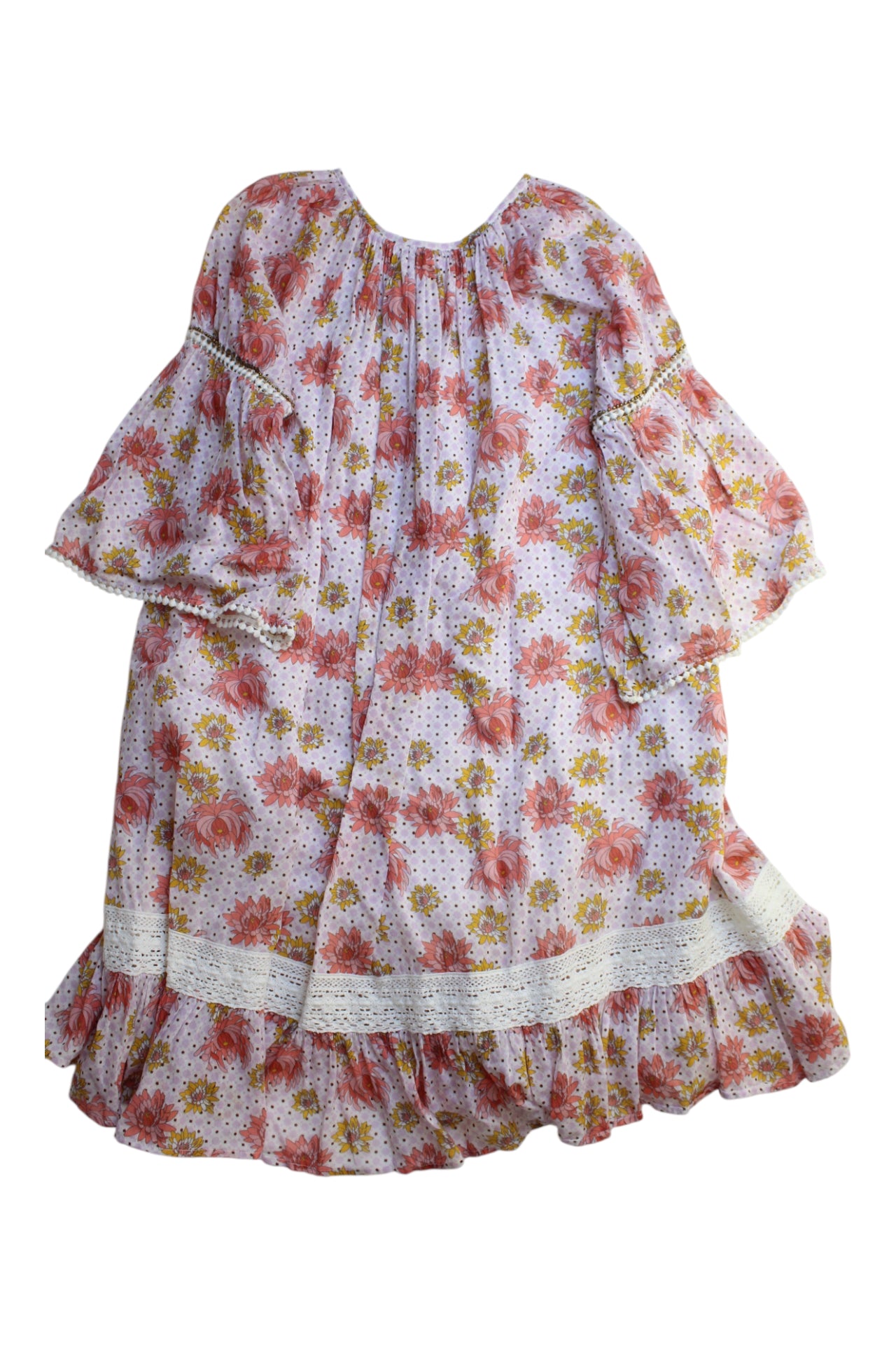 Velveteen Floral Long Sleeve Dress 10Y、mySite、g9winljtr