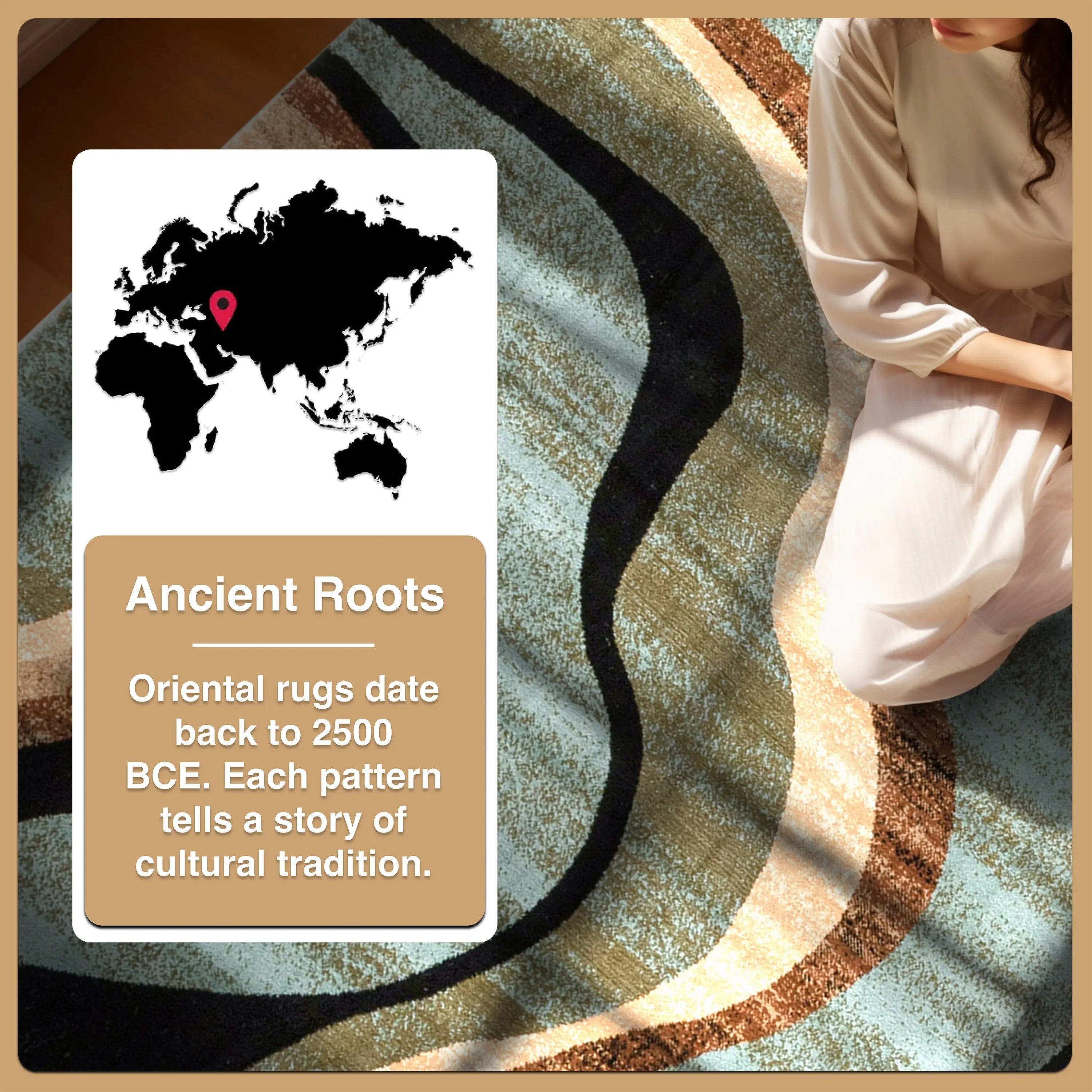 Nirvana Waves Multi Blue Modern Rug、mySite、gigharbornorthrealestate