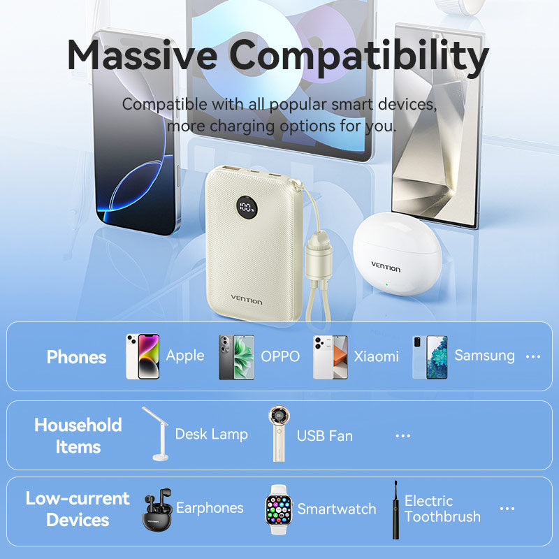 Vention 10000mAh Power Bank 22.5W、mySite、fannypackpong