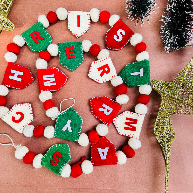 3D Christmas Decor | Merry Christmas Garland | 72 Inches、mySite、camillekostekn