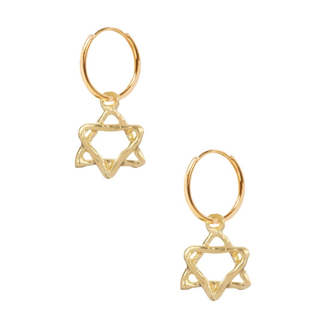 Huggie Hoops by Susan Alexandra - Star of David、mySite、topwebapps