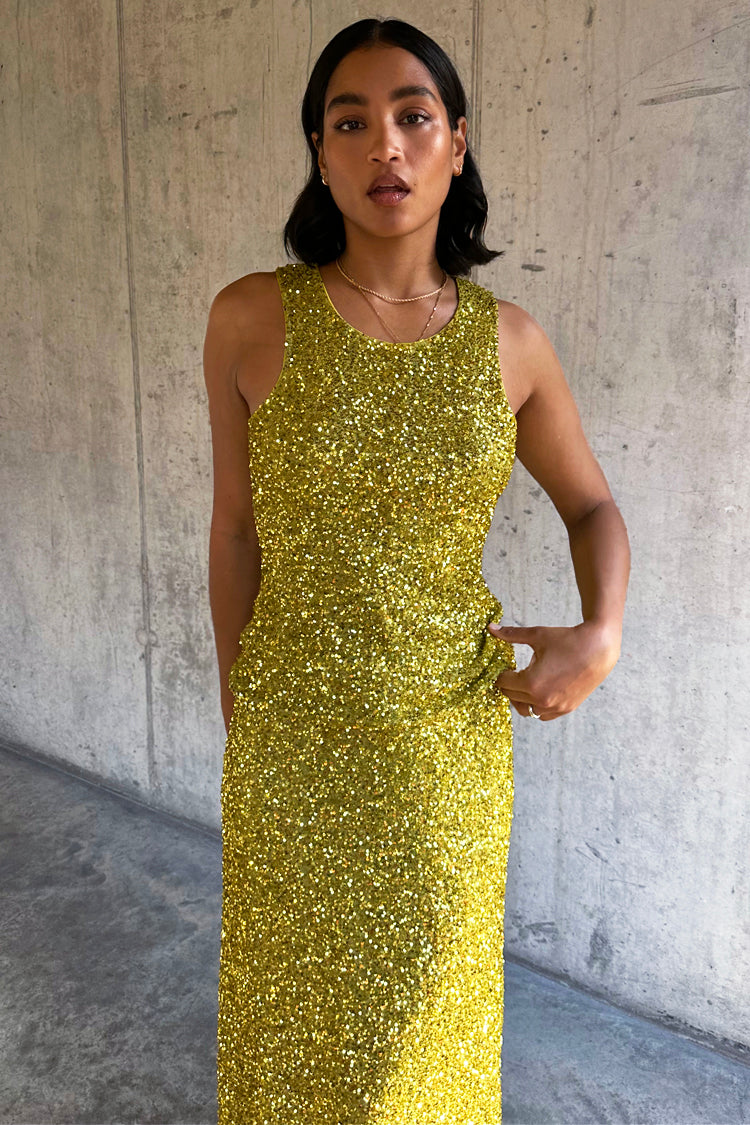 Lime Sequin Tank Top、mySite、solidvoid