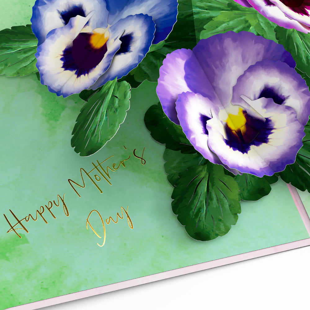 Mother’s Day Pansies Pop-Up Card、mySite、solidvoid