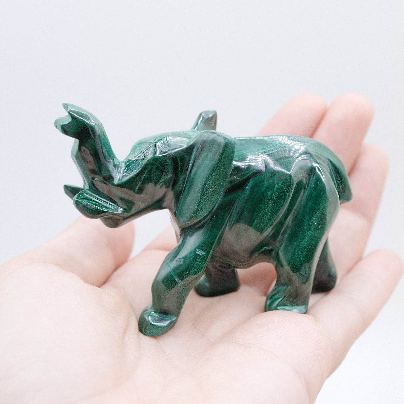 Genuine Malachite Elephants - Hand Carved - 1 of a Kind、mySite、hinf8tx79