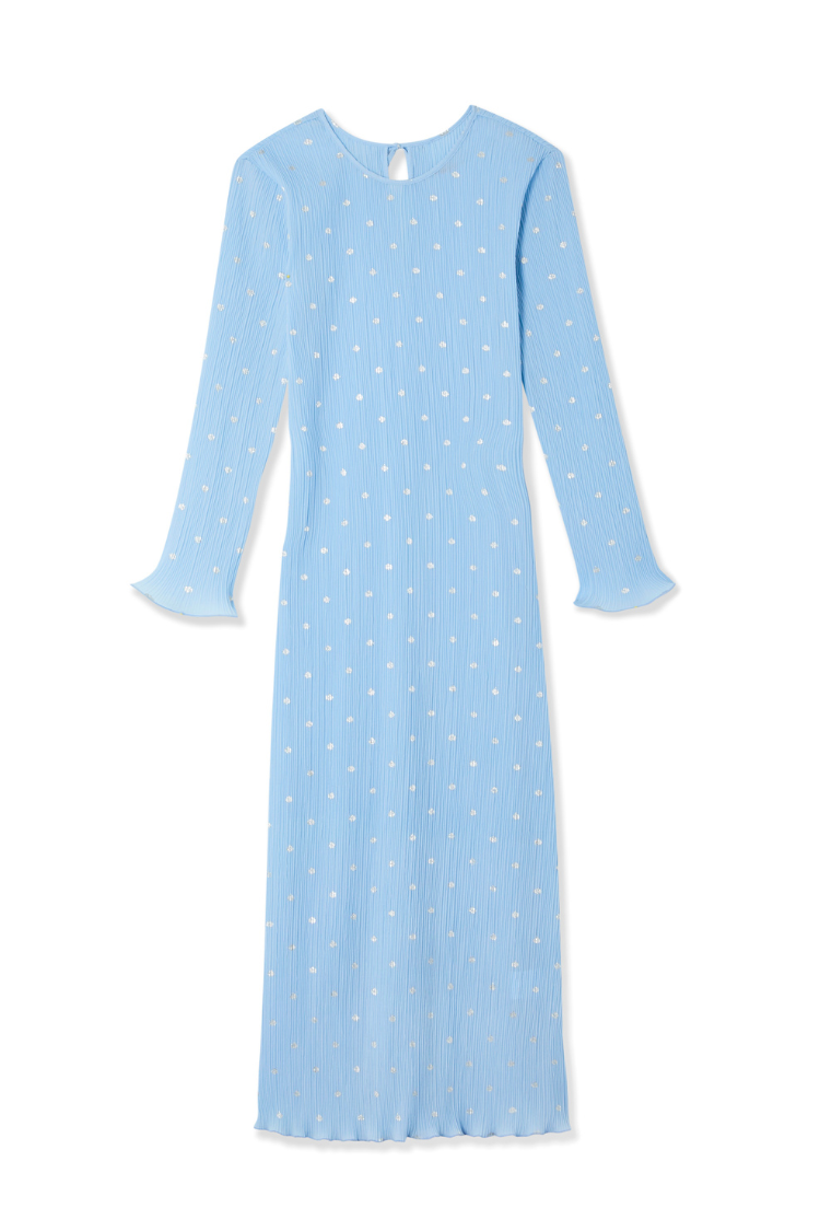 Blue Plisse Chloe Dress、mySite、solidvoid