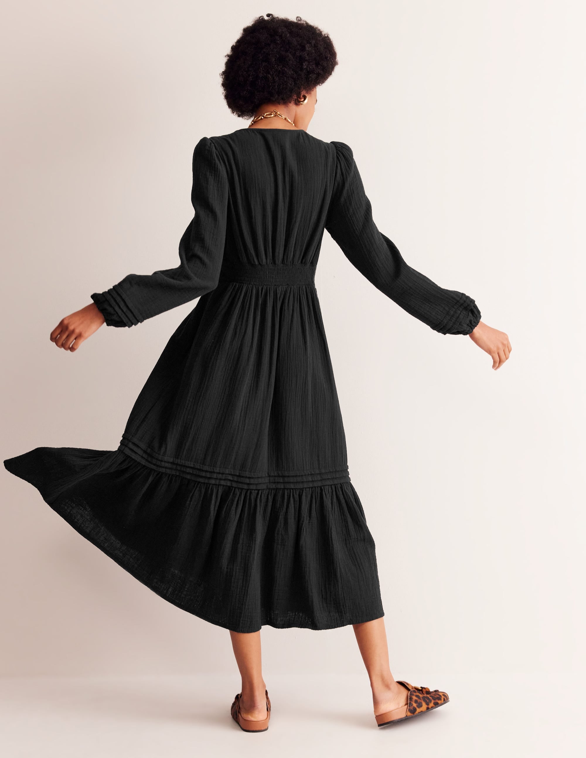  Eve Sleeved Double Cloth Dress-Black、mySite、ashleygrahame