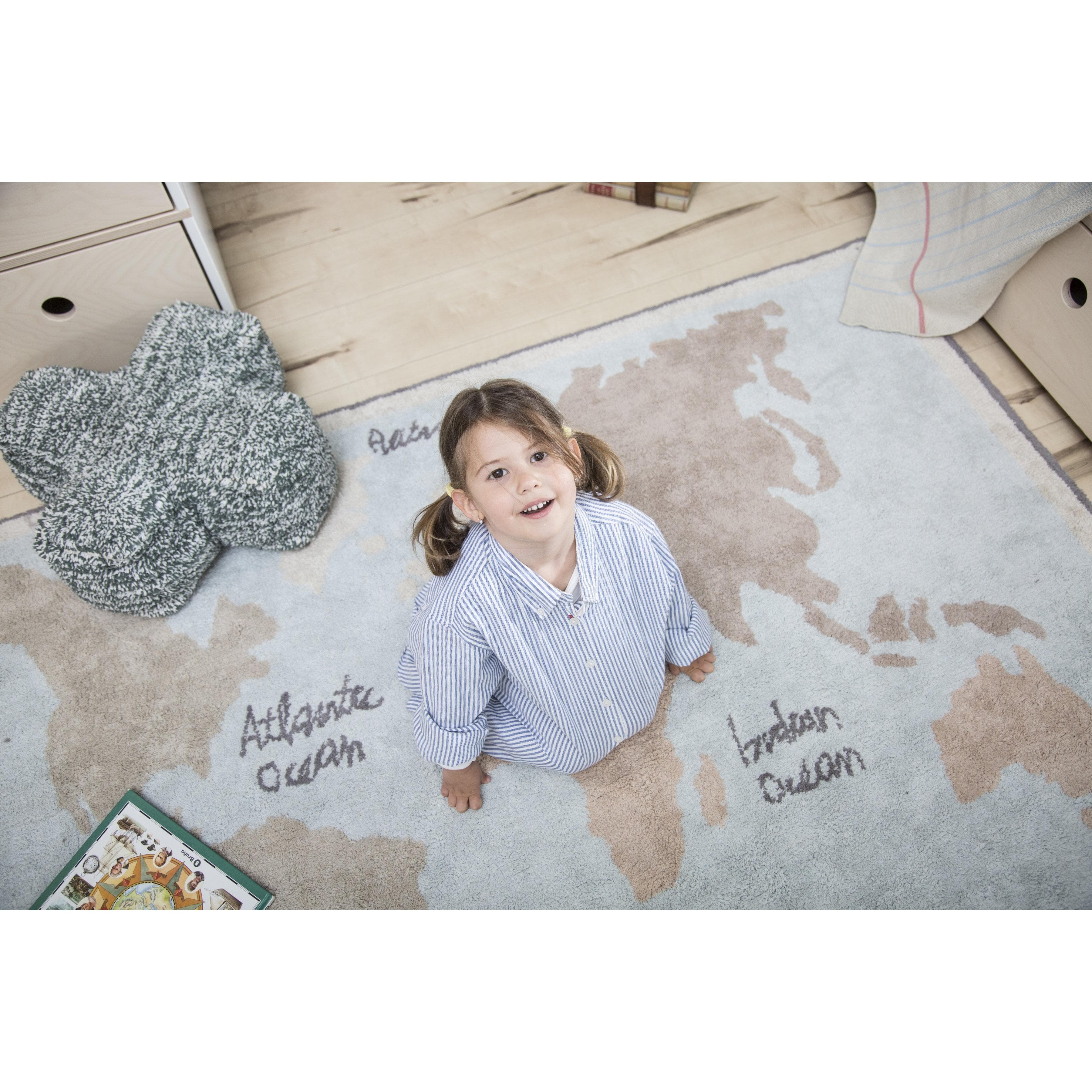 Vintage Map Machine Washable Kids Area Rug、mySite、gigharbornorthrealestate
