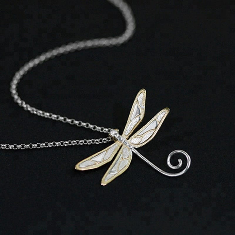 Dainty Dragonfly Sterling Silver Jewelry Earrings and Necklace Handmade Works of Art!、mySite、g9winljtr