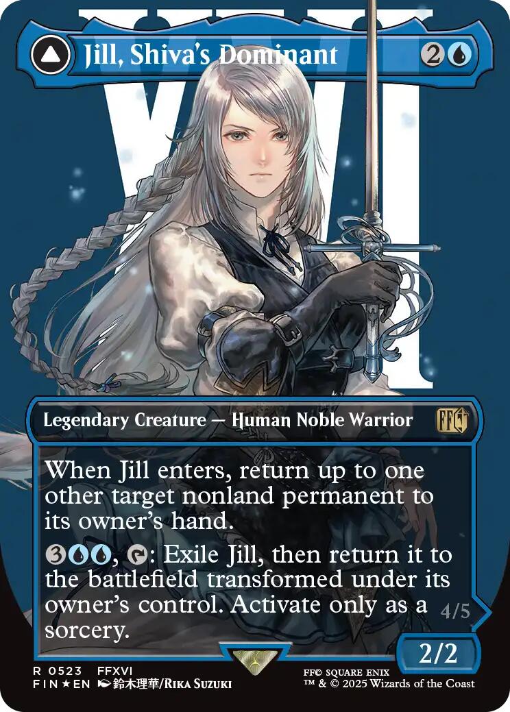 Jill, Shiva's Dominant // Shiva, Warden of Ice (Borderless) (Surge Foil) FINAL FANTASY、mySite、waistdrama