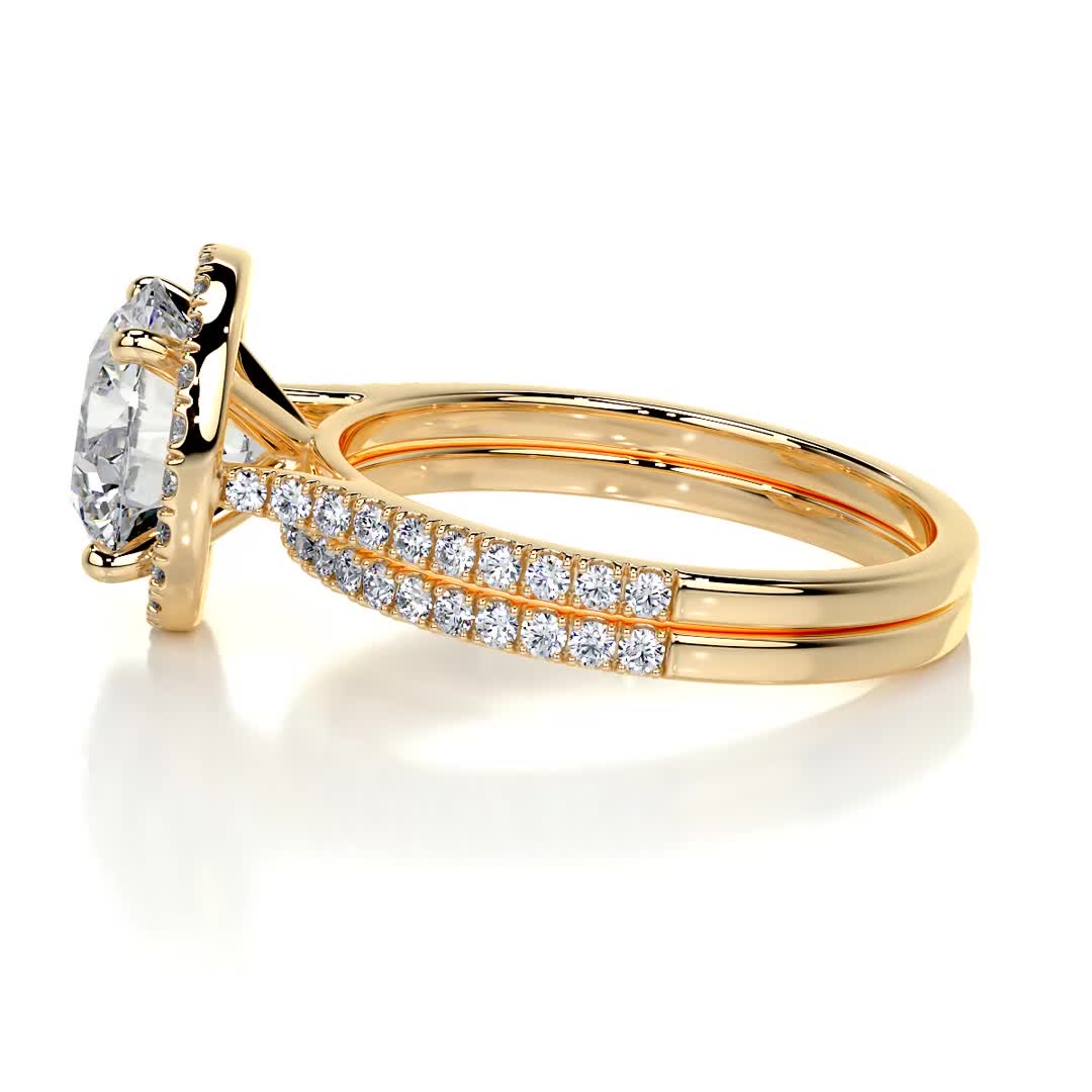 Layla Lab Grown Diamond Bridal Set -18K Yellow Gold、mySite、hinf8tx79