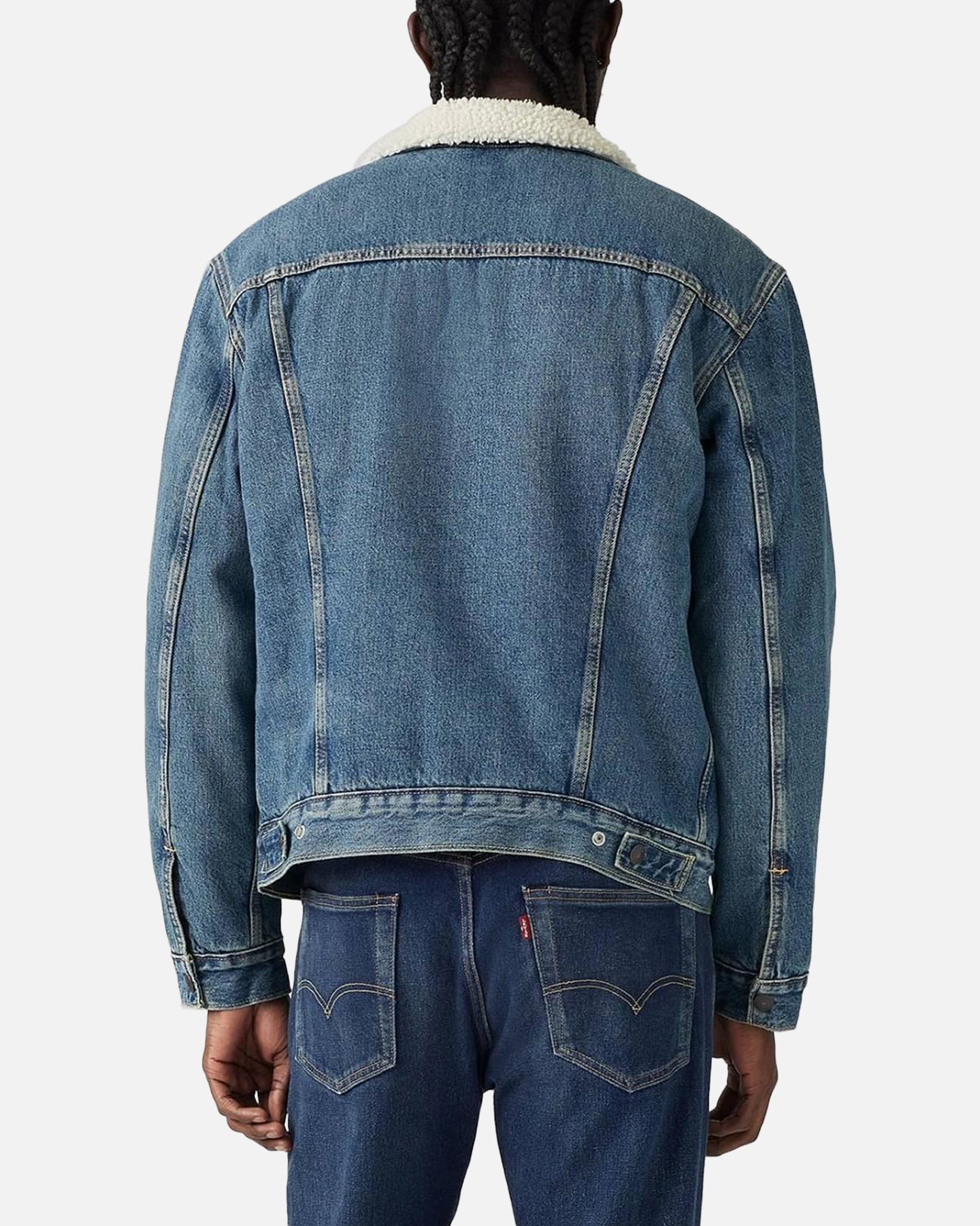 Levi Strauss And Co Relaxed Fit Sherpa Trucker Jacket Blue、mySite、zt4zffjzw