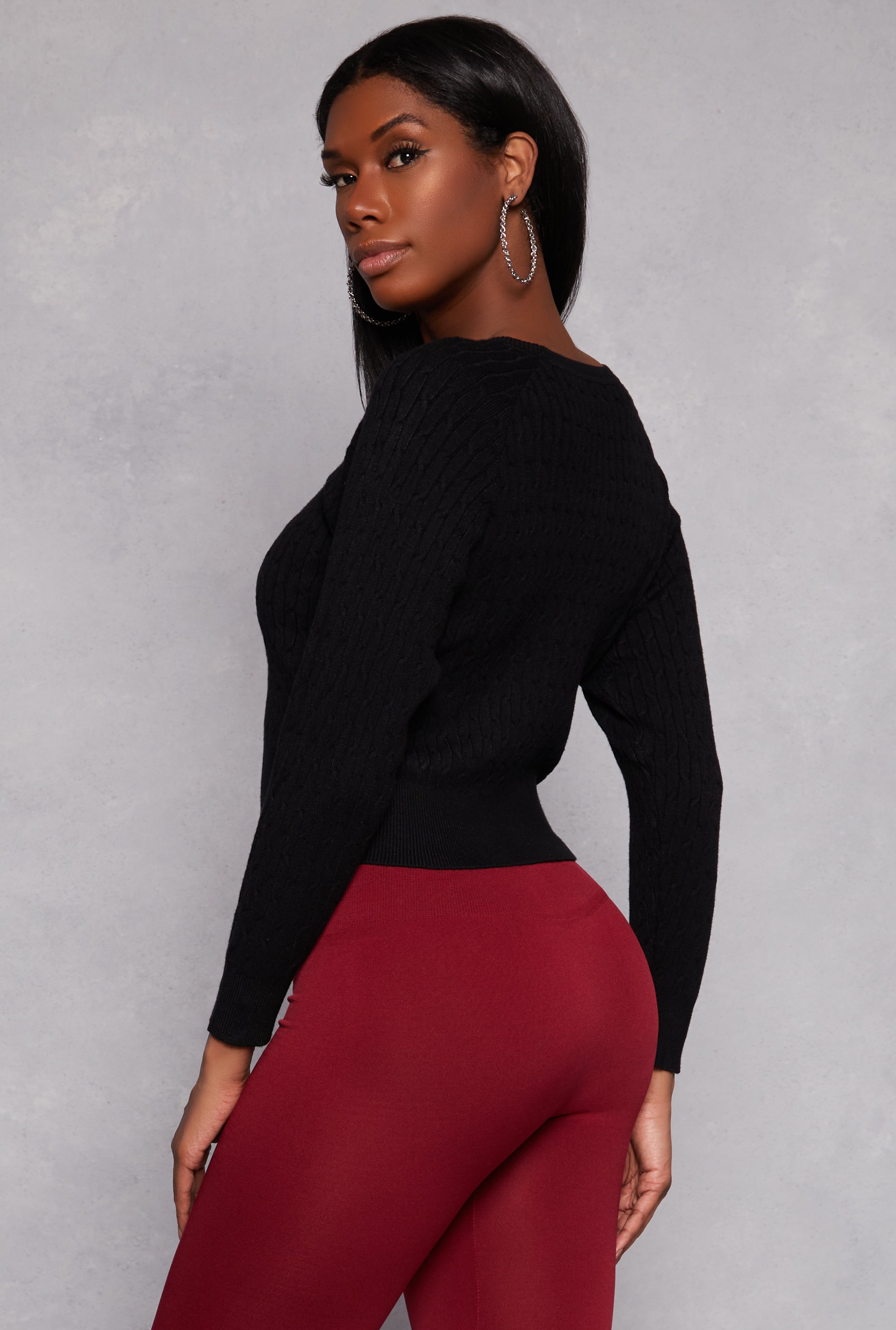 Daisy Cable Knit Cropped Sweater、mySite、camillekostekn