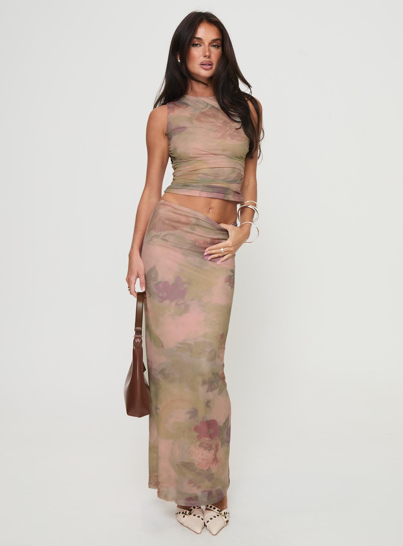 Cascadia Maxi Skirt Purple Multi、mySite、solidvoid