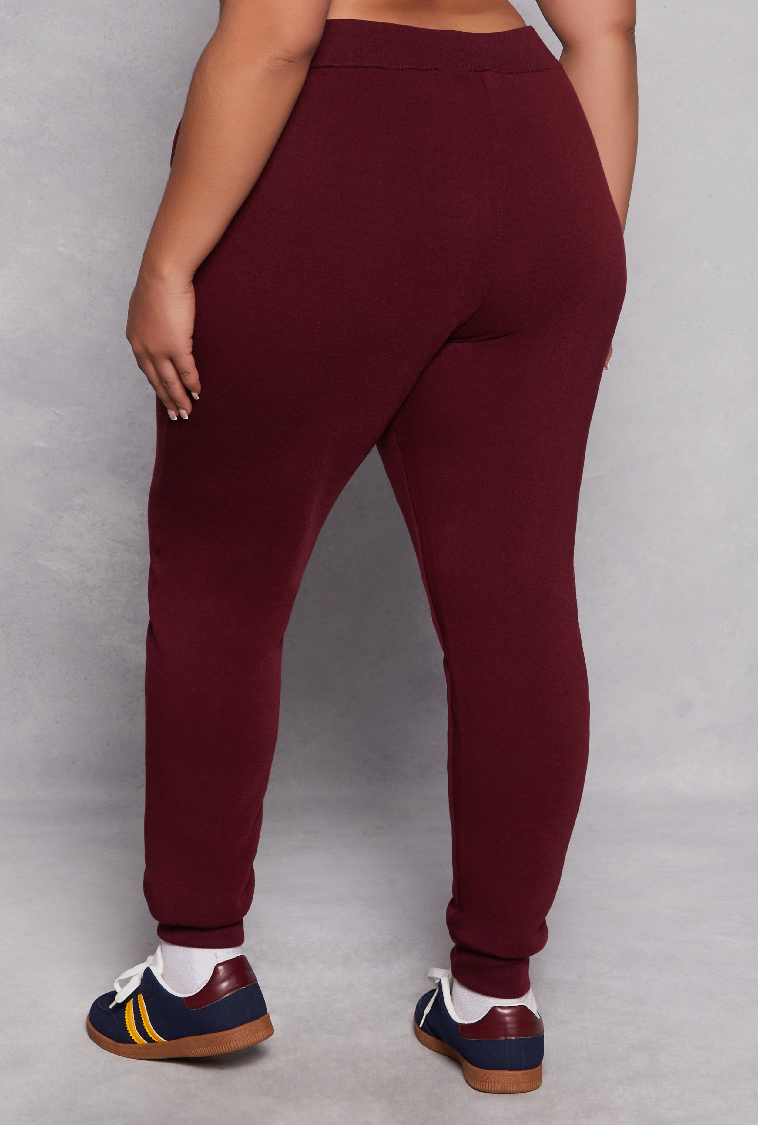 Plus Size Fleece High Waist Joggers、mySite、camillekostekn