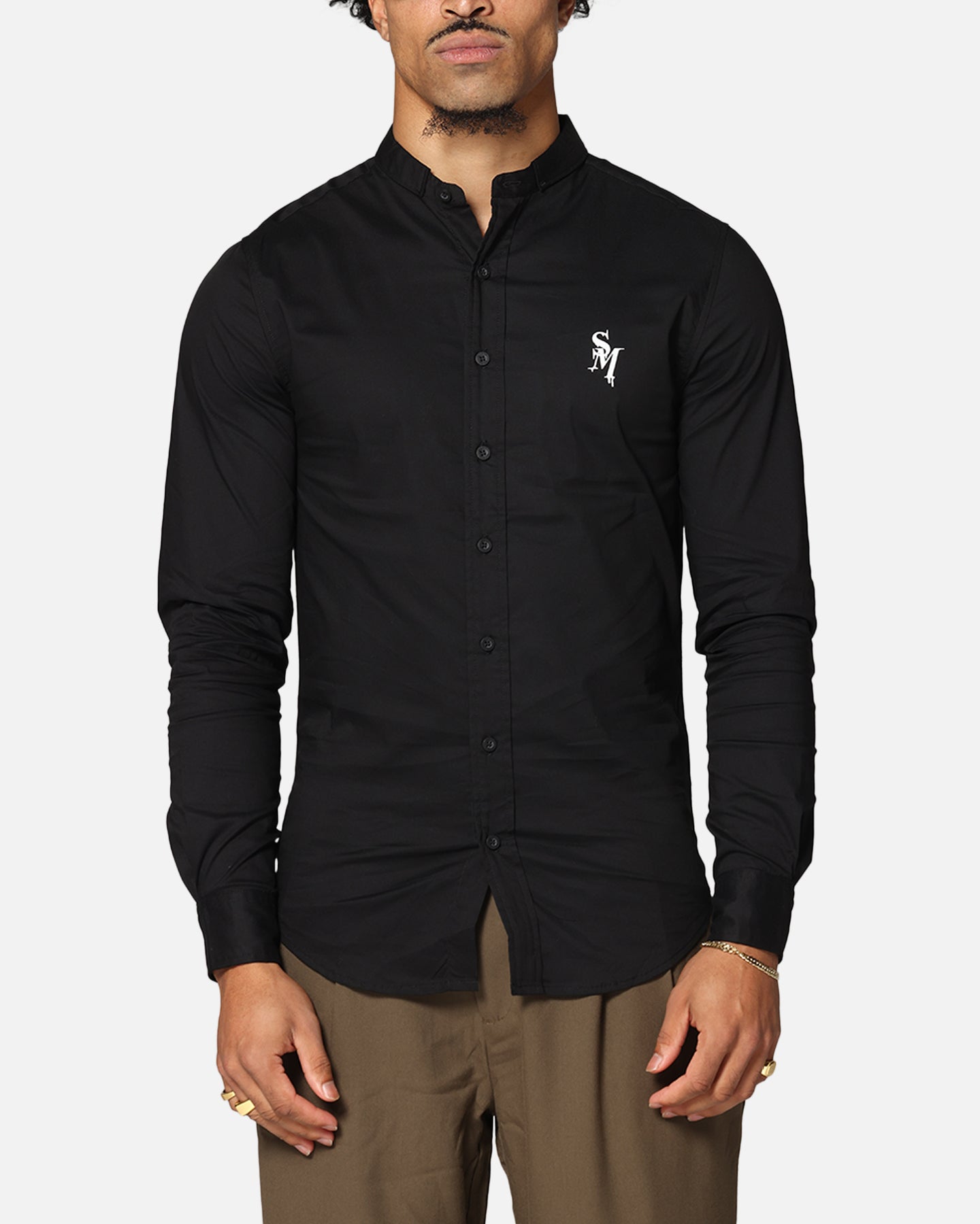 Saint Morta Alpha Horoma Slim Fit Shirt Black、mySite、zt4zffjzw