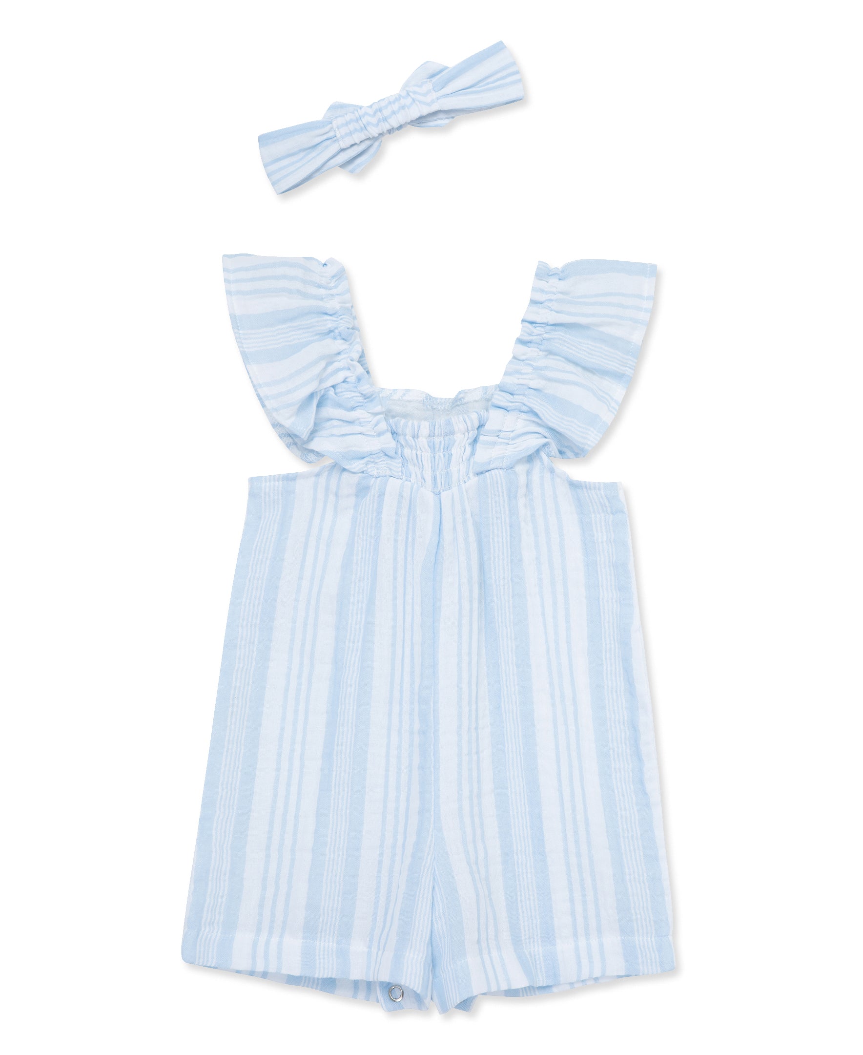  Stripe Woven Romper & Headband (2T-4T)、mySite、layawaytickets