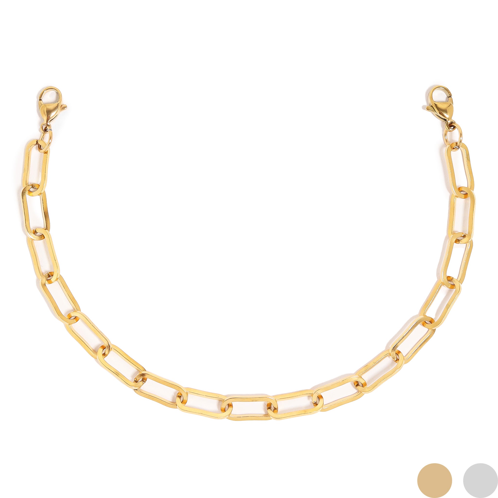 18K Gold PVD Stainless Steel Paperclip Trucker Hat Chain / CHN0039、mySite、dreamappss