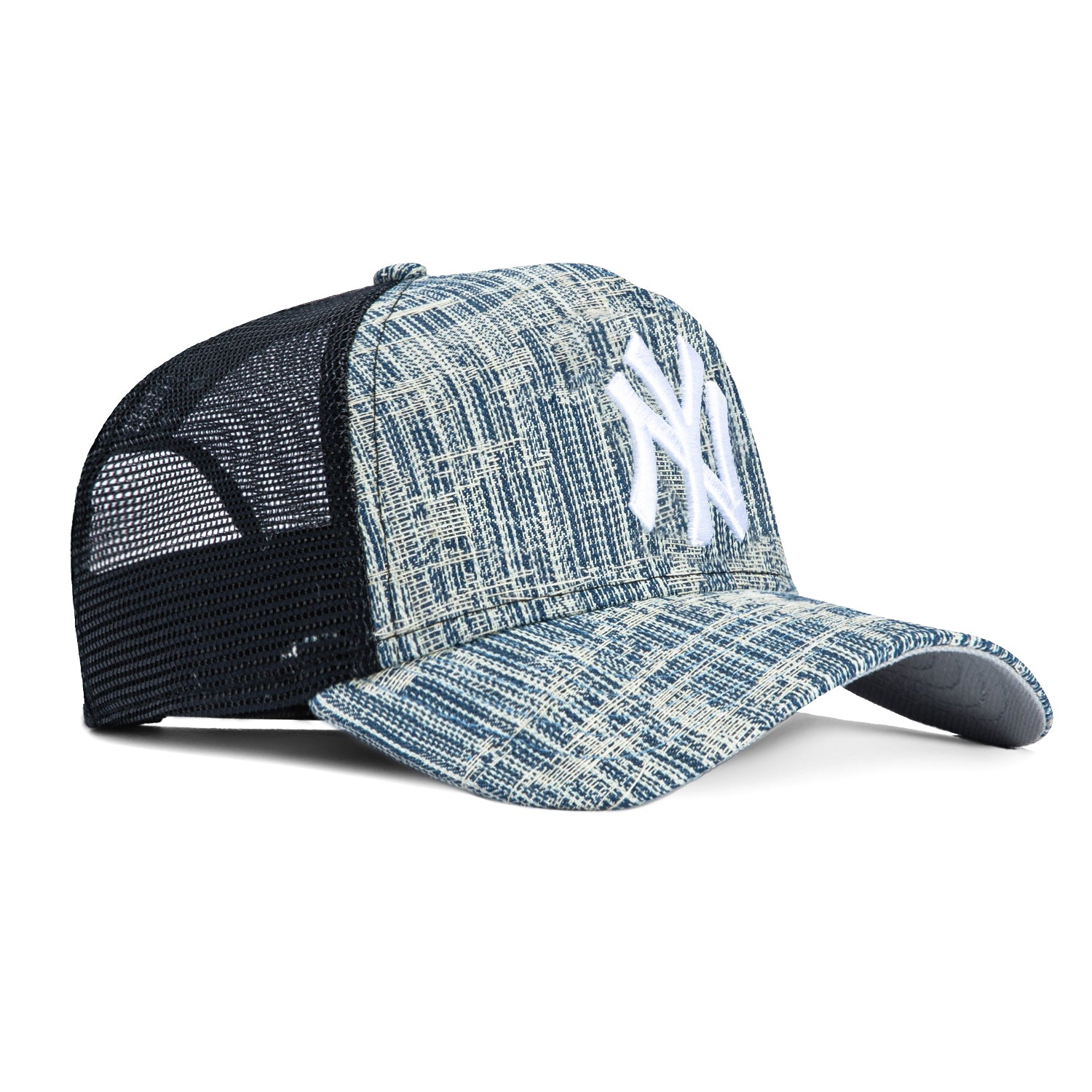 New Era 9Forty A-Frame New York Yankees Snapback Trucker Hat - Denim, Navy、mySite、vikingsvslions