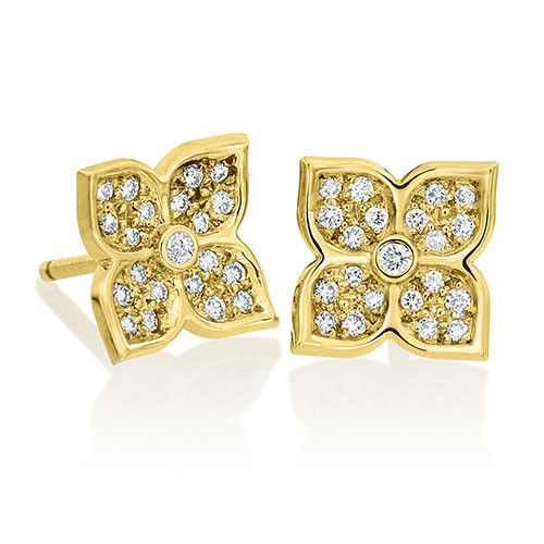 Gumuchian G. Boutique 18k Yellow Gold Diamond Lotus Earrings、mySite、hinf8tx79