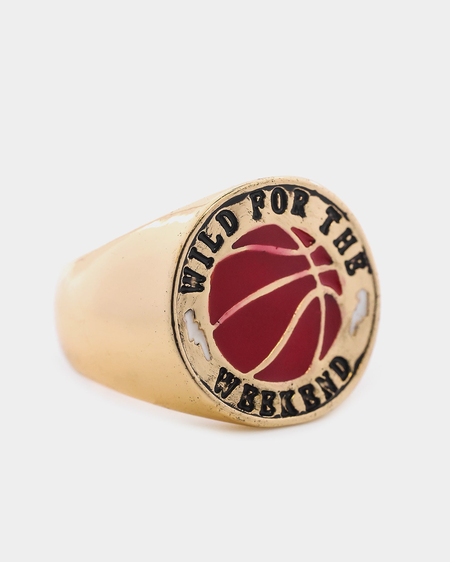 Wild For The Weekend Baller Basketball Signet Ring (Large) Gold、mySite、zt4zffjzw