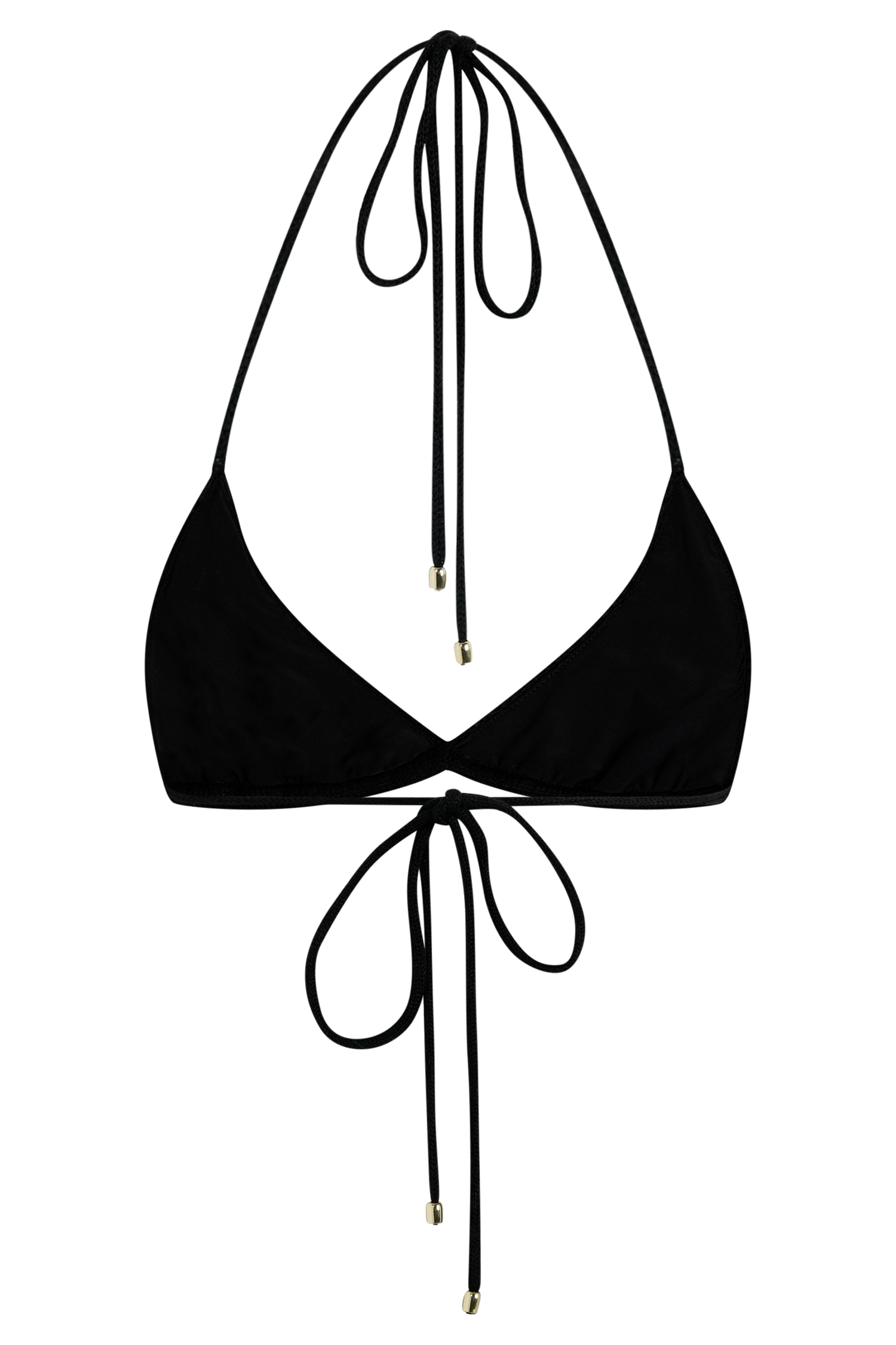 Huntleigh Crochet Bikini Top - Black & Gold Sunshine Print、mySite、solidvoid