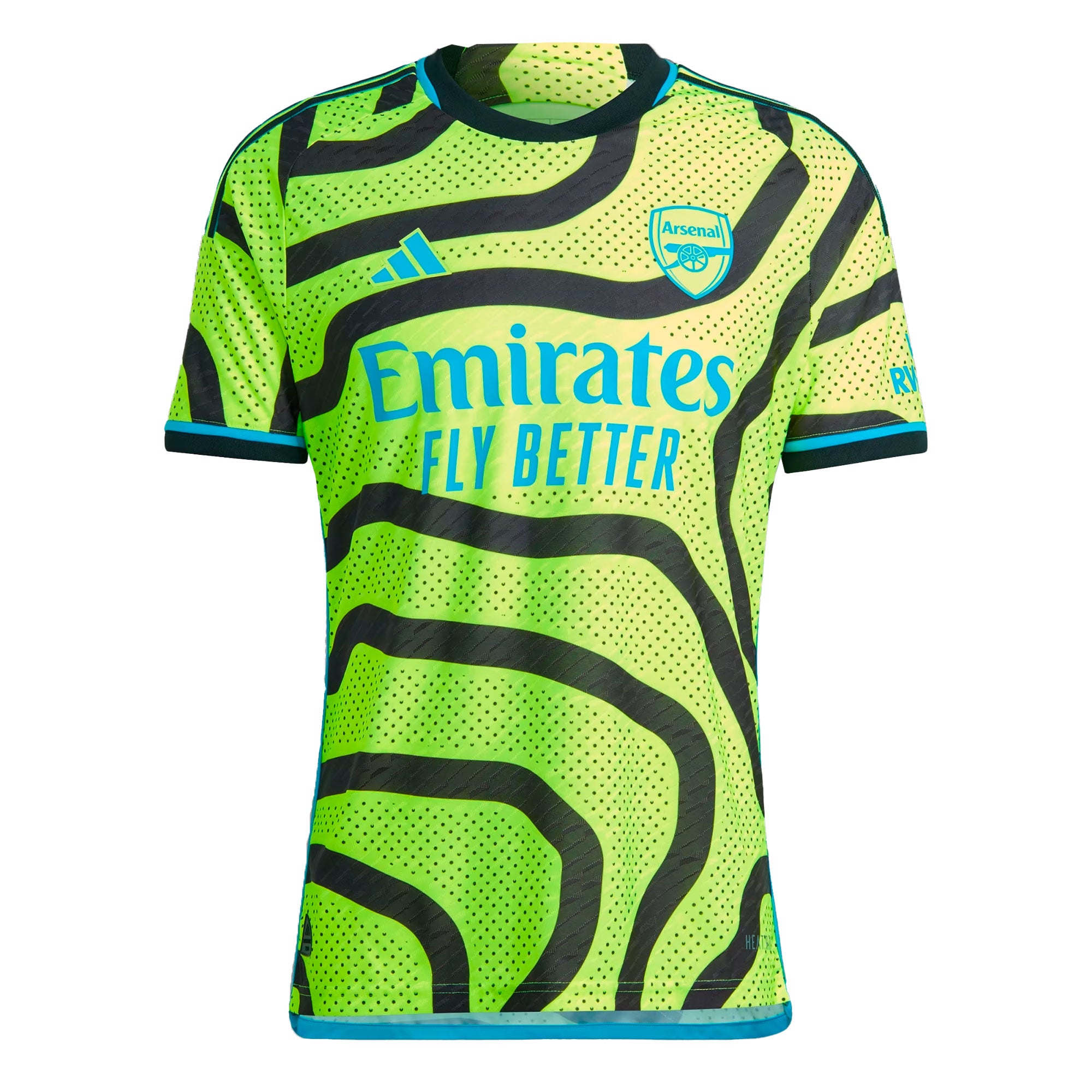 adidas Men's Arsenal 2023/24 Authentic Away Jersey Solar/Black、mySite、noshort