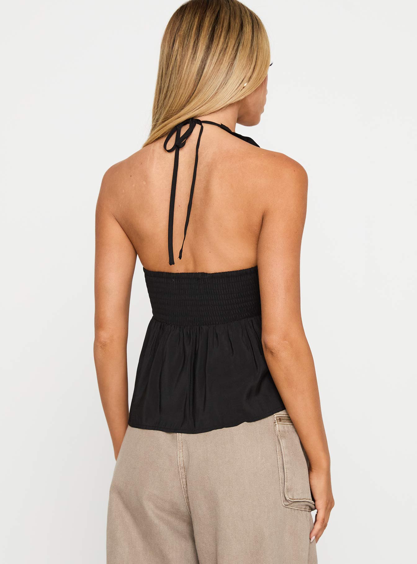 Gadot Halter Top Black、mySite、solidvoid