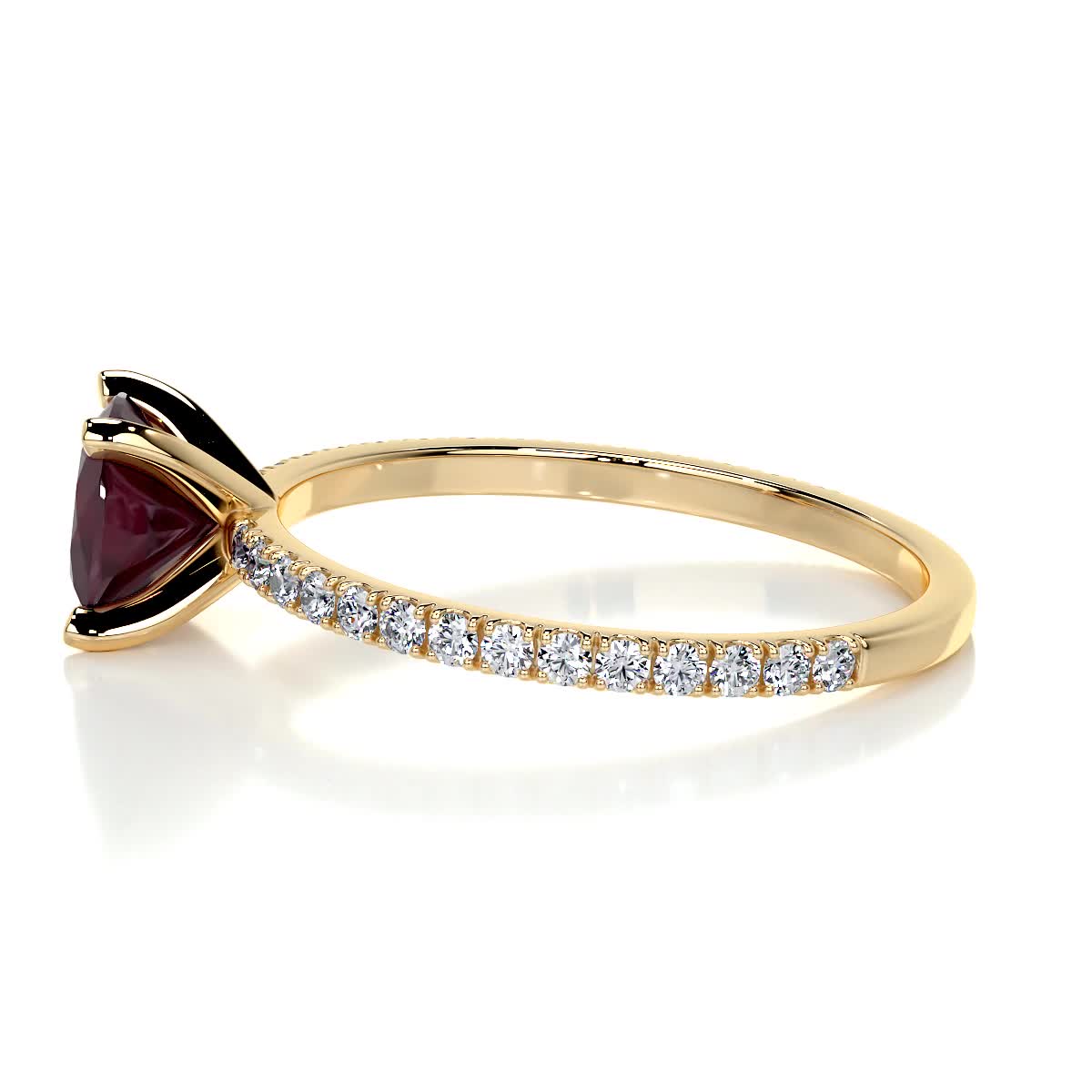 Stephanie Gemstone & Diamonds Ring (1.8 Carat) -18K Yellow Gold、mySite、hinf8tx79