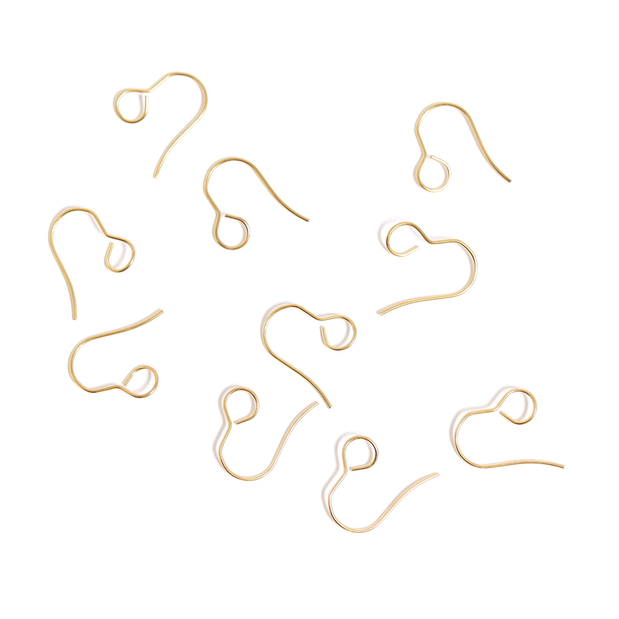 20 Pc 18K Gold PVD Stainless Steel Wire Earring Hooks / ERJ0043、mySite、dreamappss
