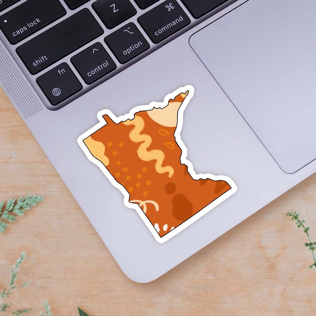  Minnesota Orange Abstract Sticker、mySite、elrpsem3k