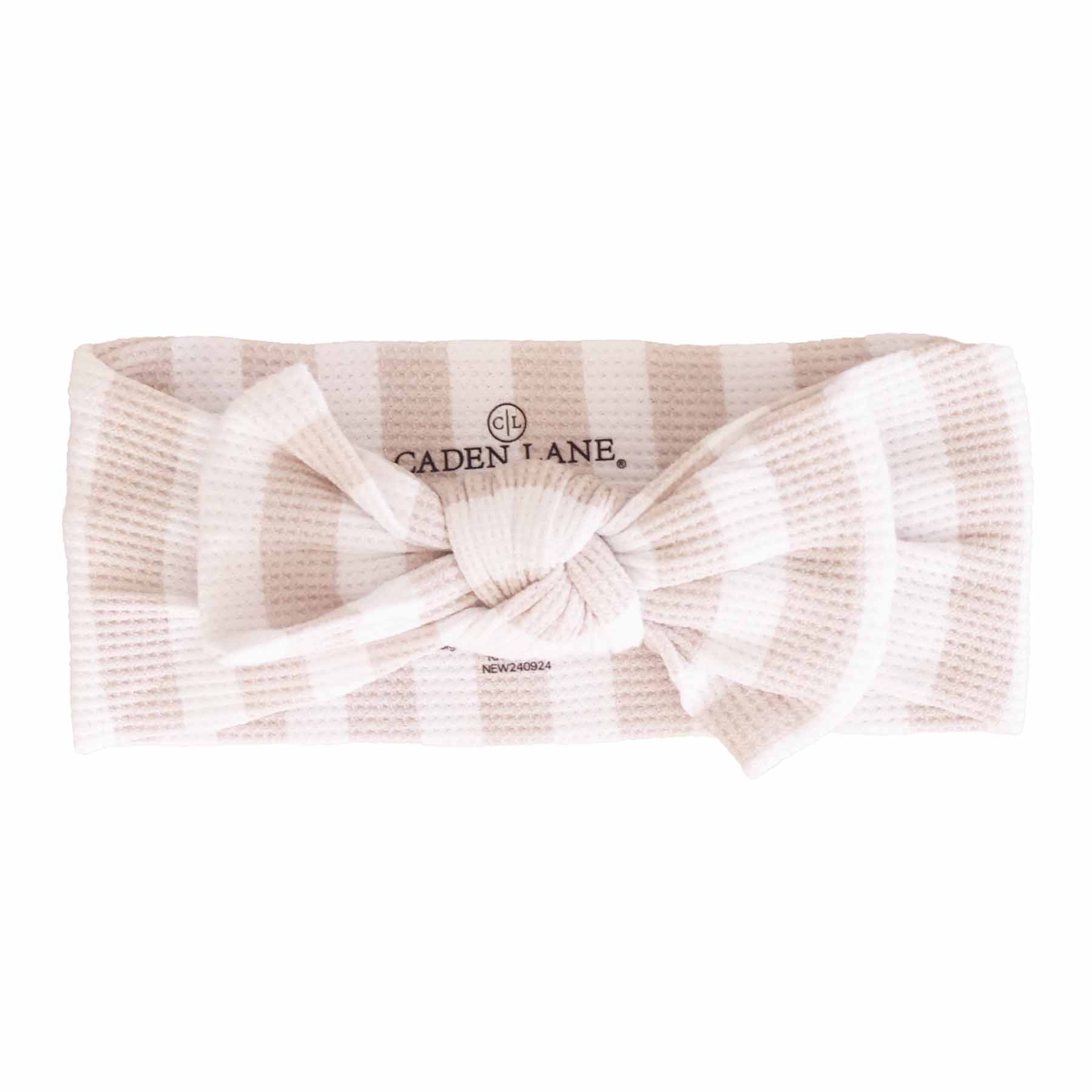  Latte Stripes Bamboo Waffle Knit Large Bow Headwrap、mySite、layawaytickets