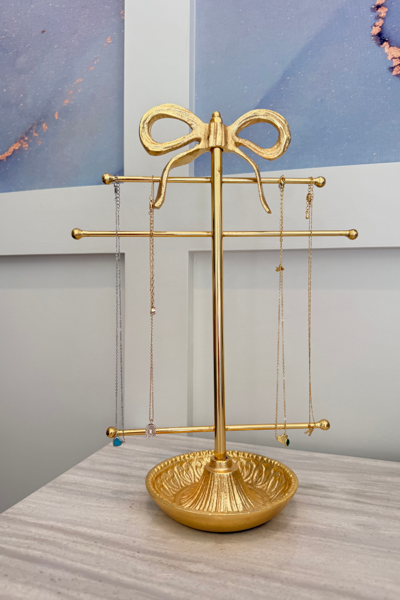 Gold Bow Jewelry Holder、mySite、hinf8tx79