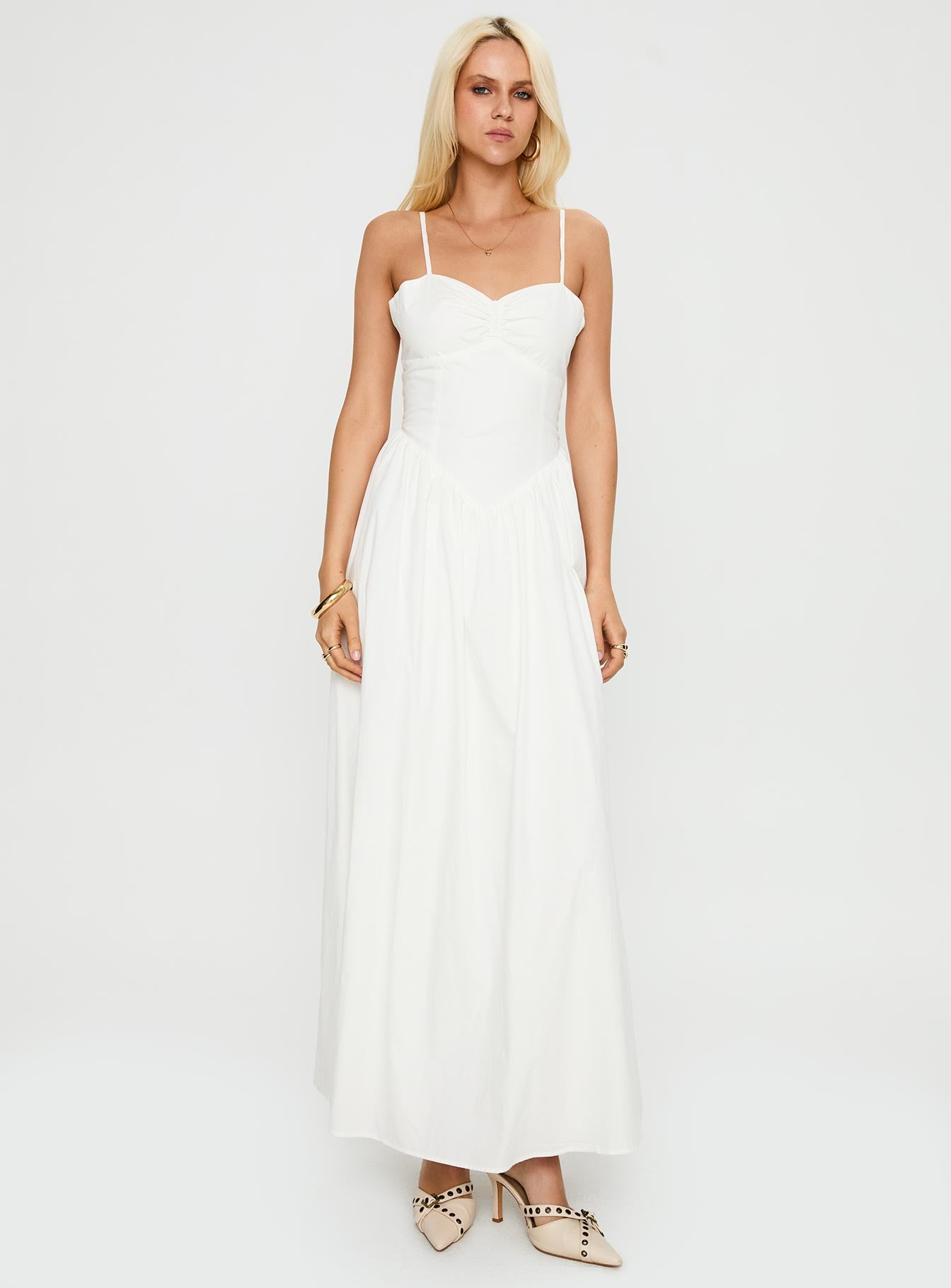 Ceremonious Maxi Dress White、mySite、solidvoid