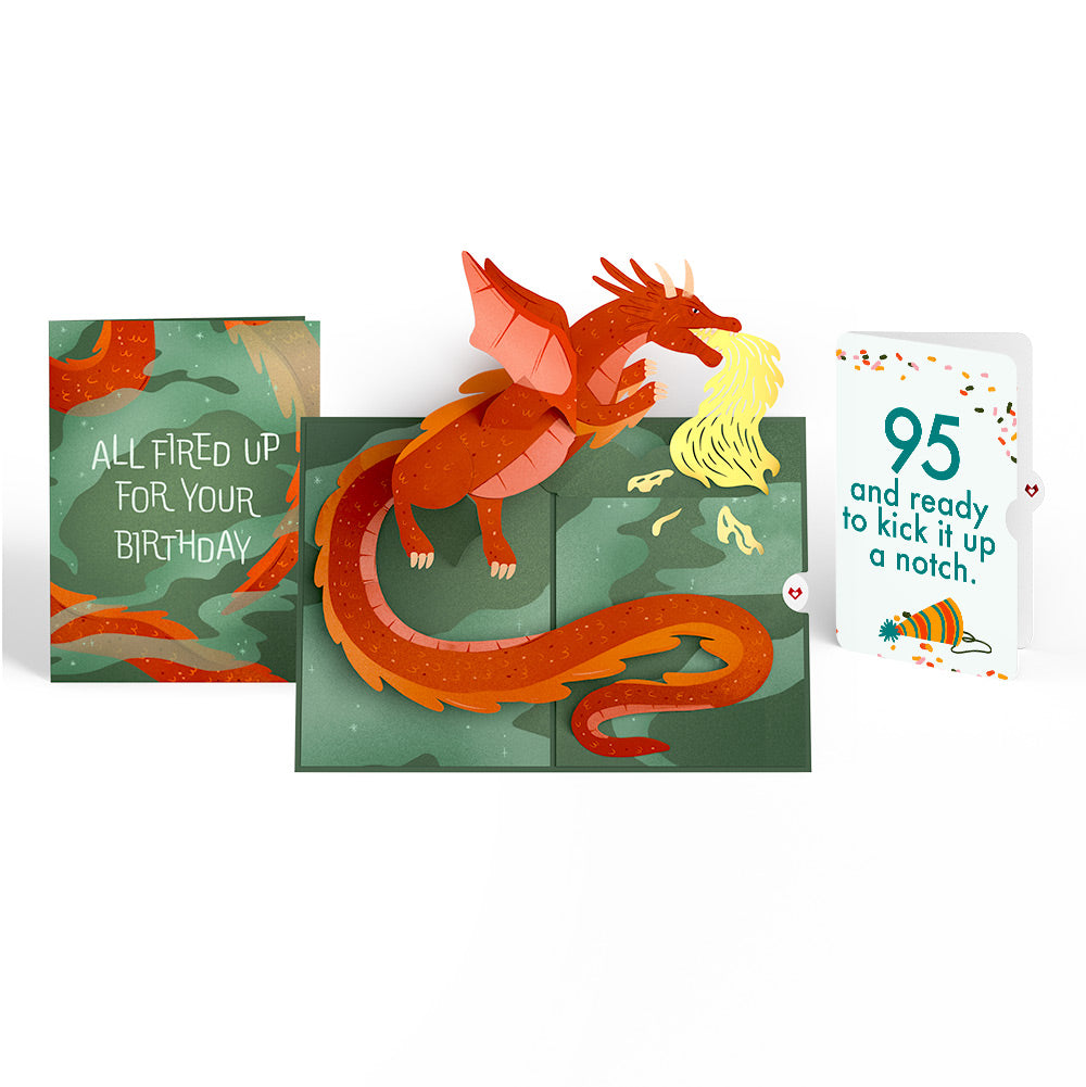 Fired Up for Your Birthday Dragon Pop-Up Card and 95th Kick It Up Sentiment Set、mySite、solidvoid