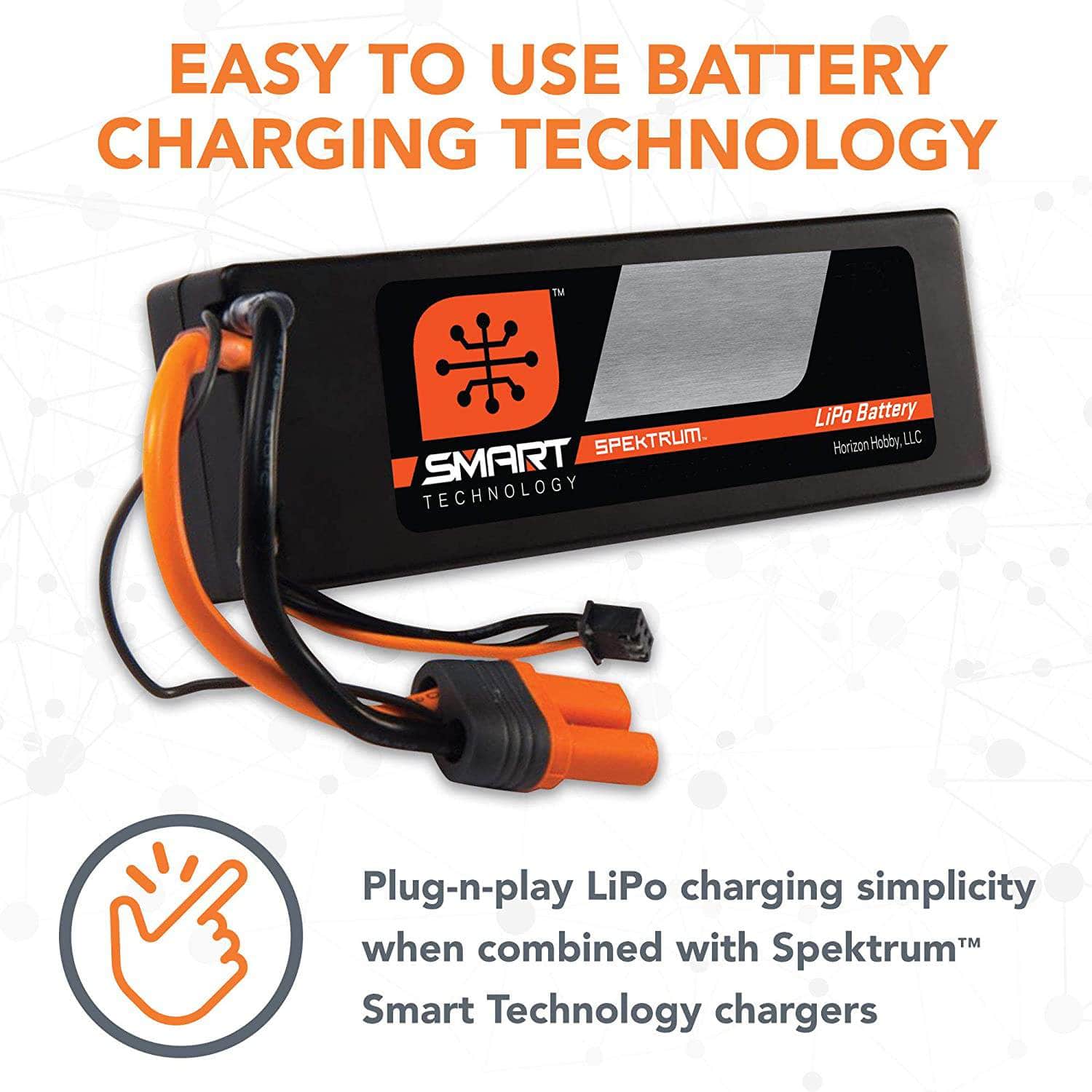  SPMX50002S30H3, Spektrum RC 2S Smart LiPo Hard Case Battery Pack w/IC3 Connector (7.4V/5000mAh)、mySite、merchandisen