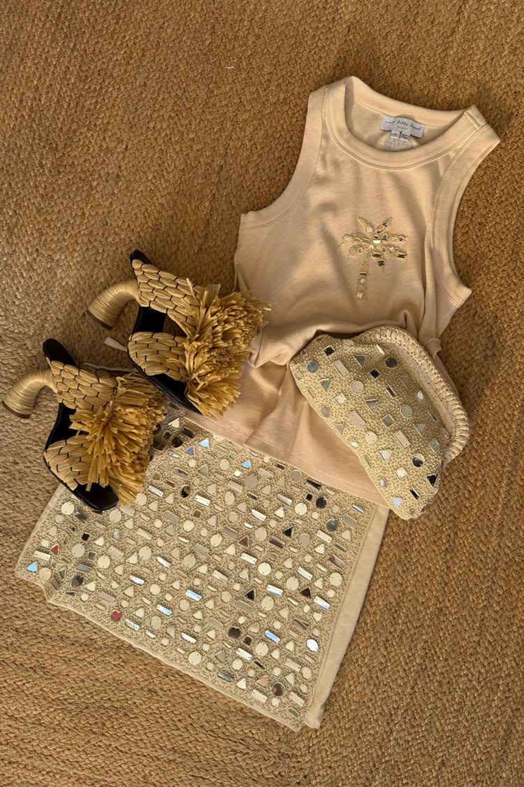 Cream Beaded Mirror Bag、mySite、solidvoid