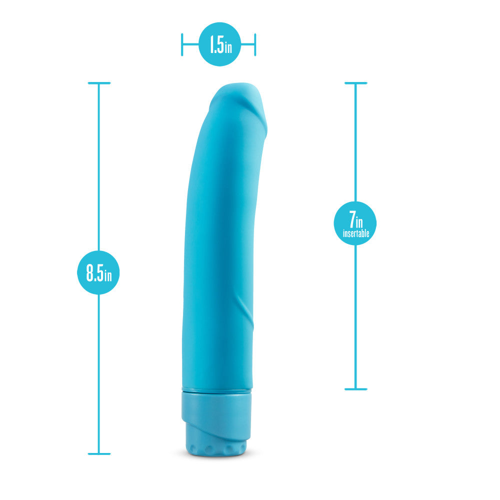 Luxe By Blush® | Beau G-Spot Blue 8.5-Inch Long Vibrating Dildo、mySite、bottomscart