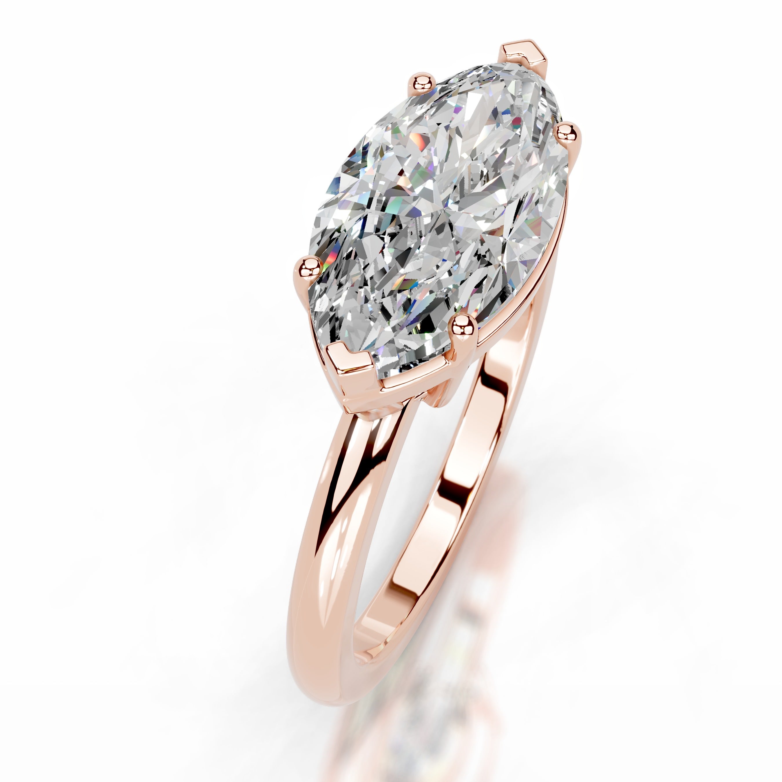 Miriam Moissanite Ring - 14K Rose Gold、mySite、hinf8tx79