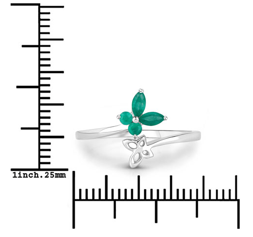 Genuine Gemstone Butterfly Ring in 925 Sterling Silver Elegant、mySite、g9winljtr