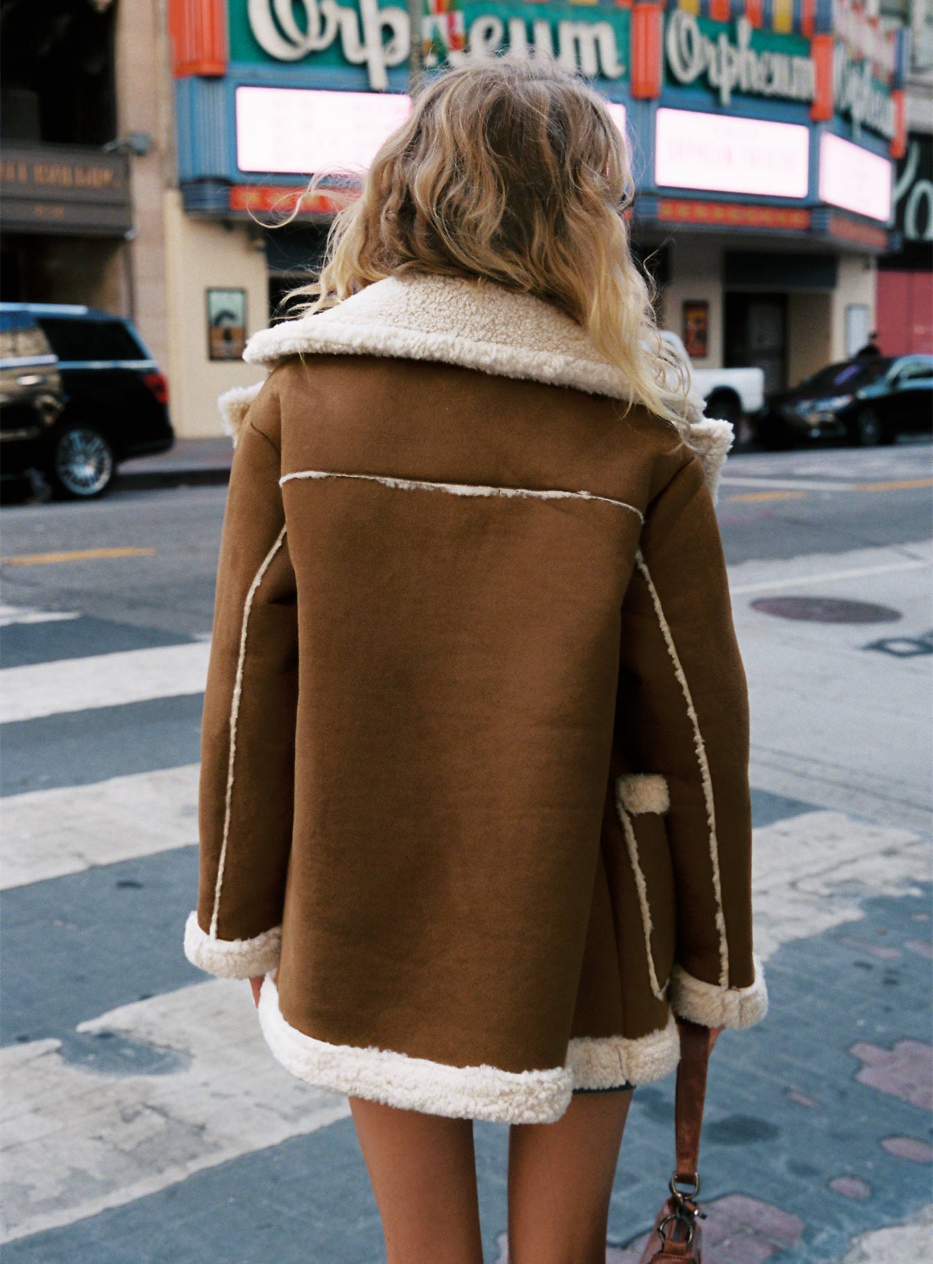 Marysville Faux Fur Oversized Jacket Tan、mySite、solidvoid