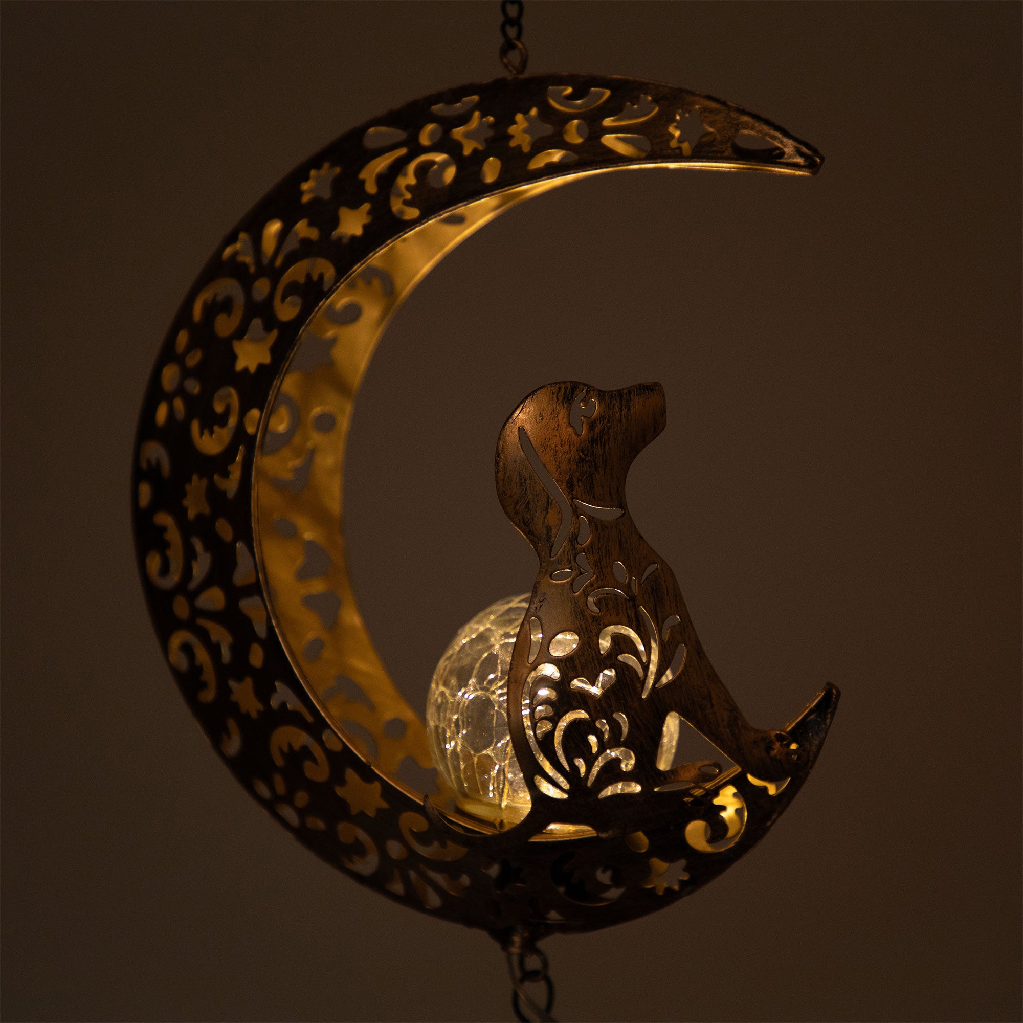 Pet Crescent Moon Solar Wind Chime、mySite、camillekostekn