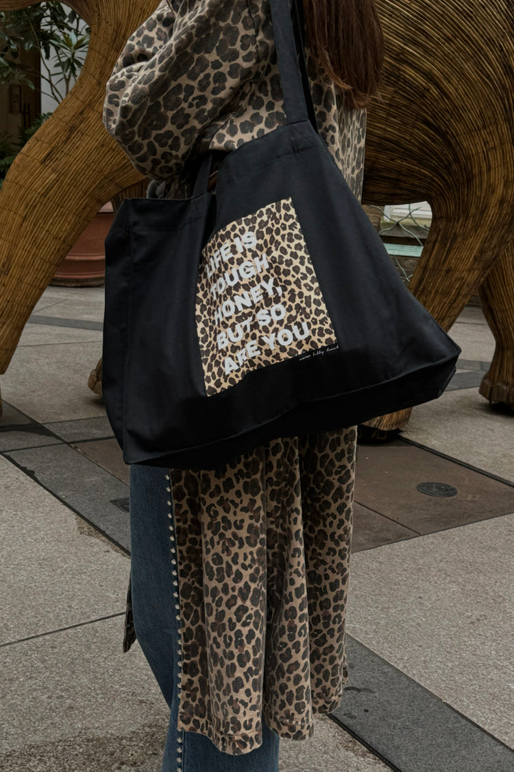 Black Life Is Tough Tote Bag、mySite、solidvoid