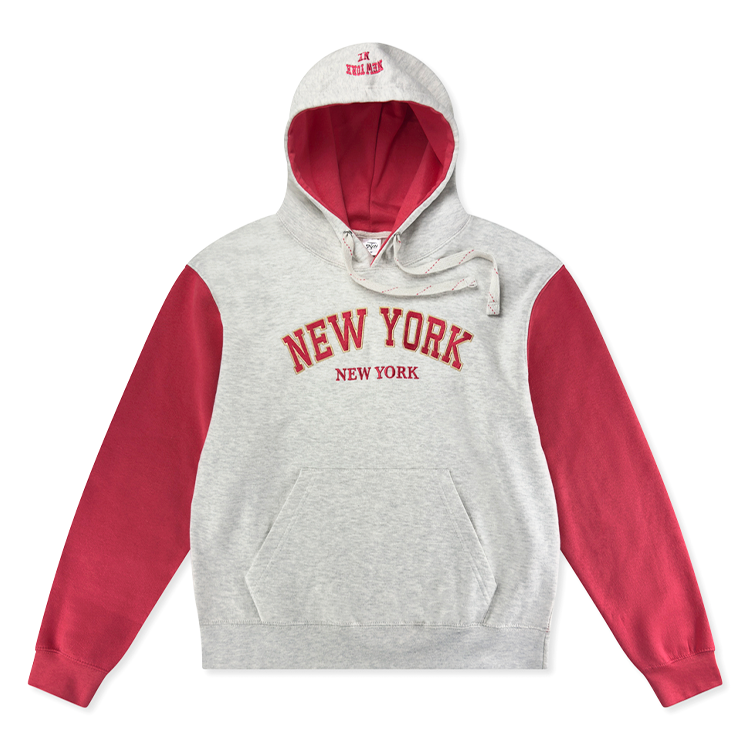 NEW YORK, NEW YORK Dual-Color Applique Hoodies (S-2XL)、mySite、vikingsvslions