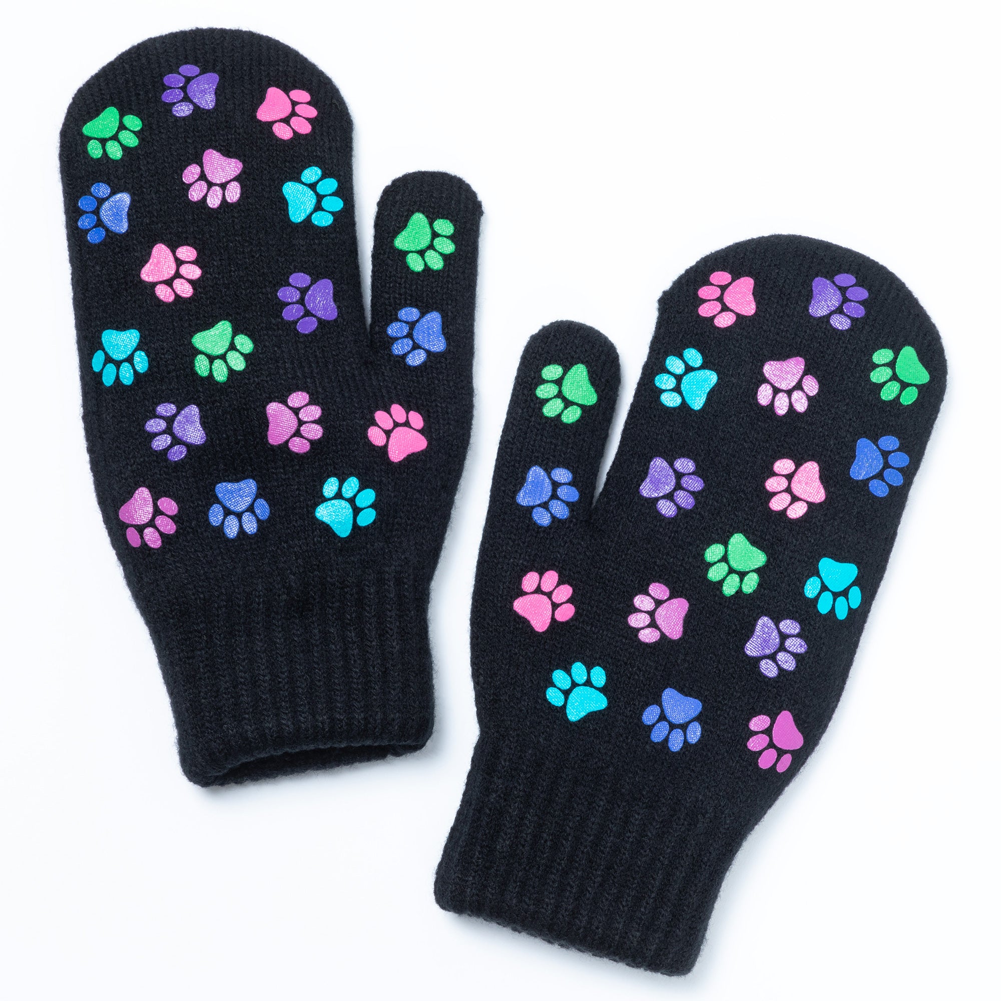 Pretty Paw Print Fleece-Lined Mittens、mySite、camillekostekn