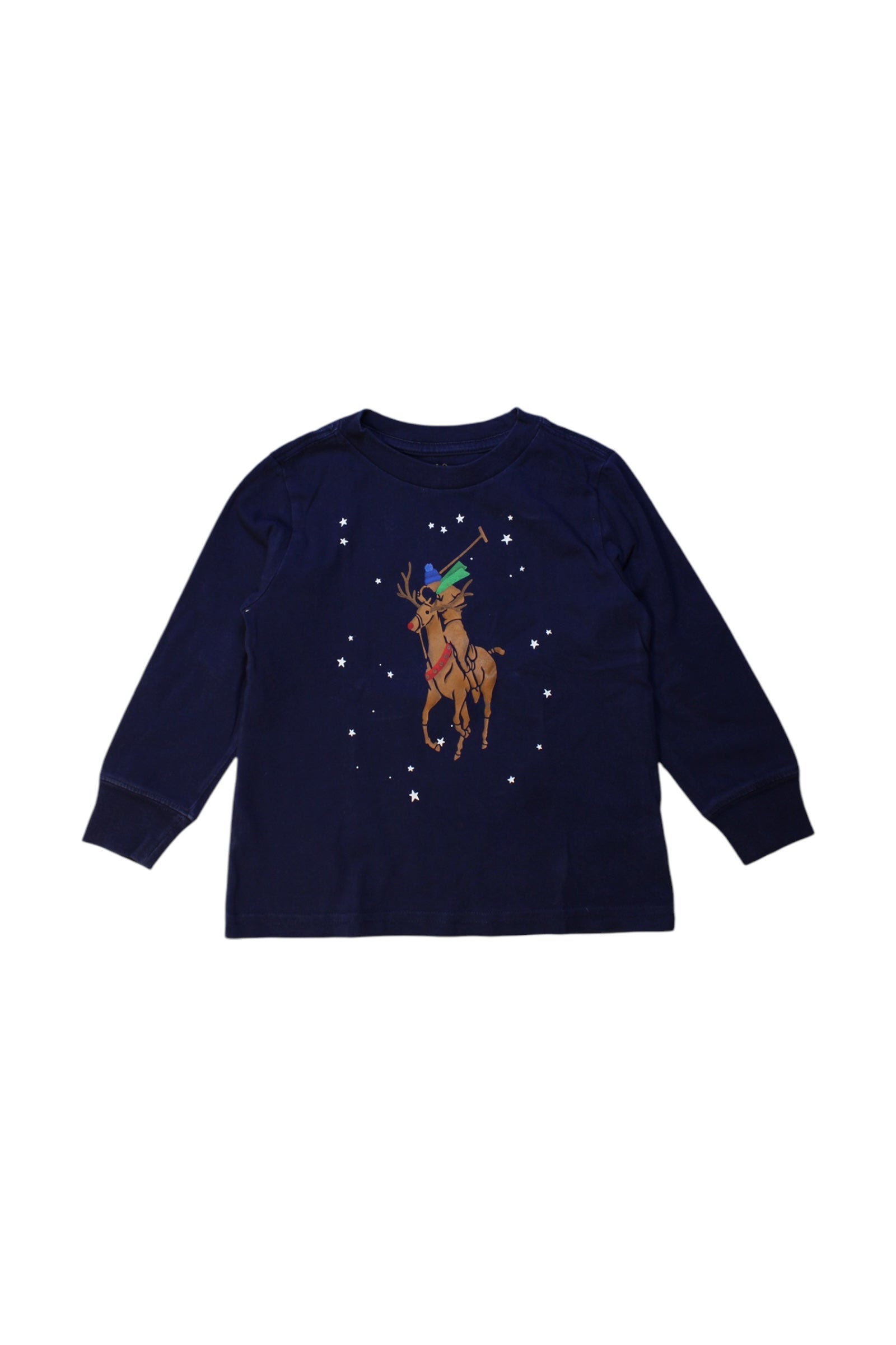 Polo Ralph Lauren Reindeer Long Sleeve Top - 2T、mySite、g9winljtr
