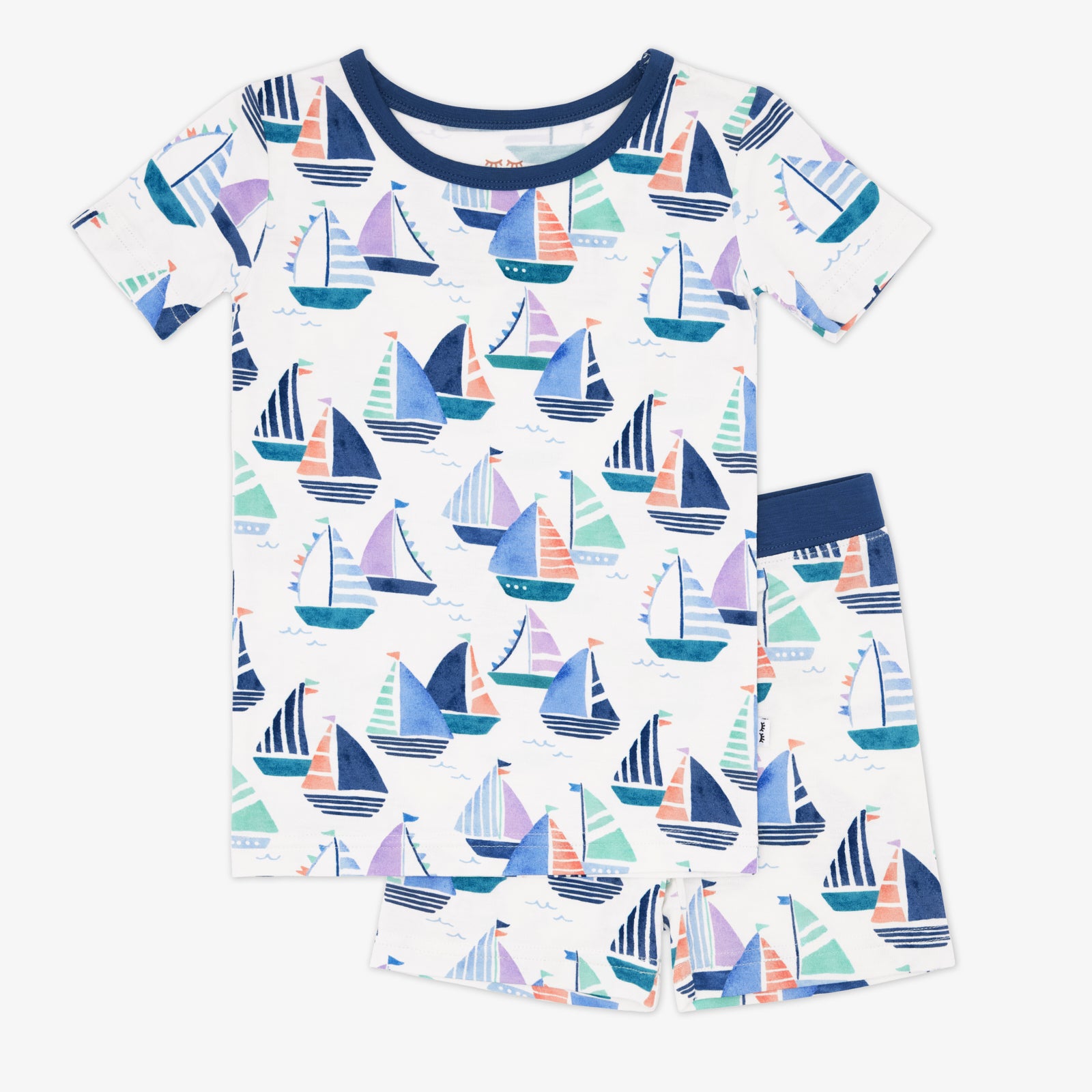  Seas The Day Two-Piece Short Sleeve & Shorts Pajama Set、mySite、layawaytickets