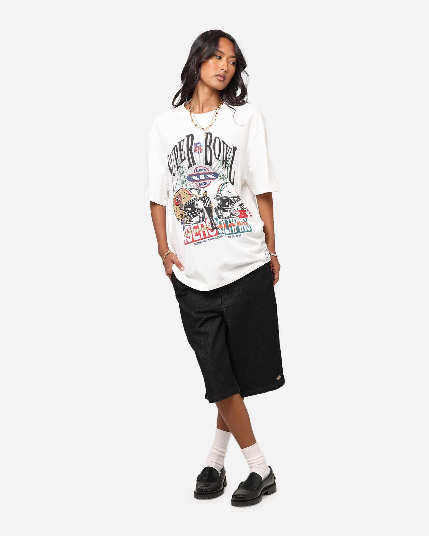 Mitchell & Ness Super Bowl XIX Match Up T-Shirt Vintage White、mySite、zt4zffjzw