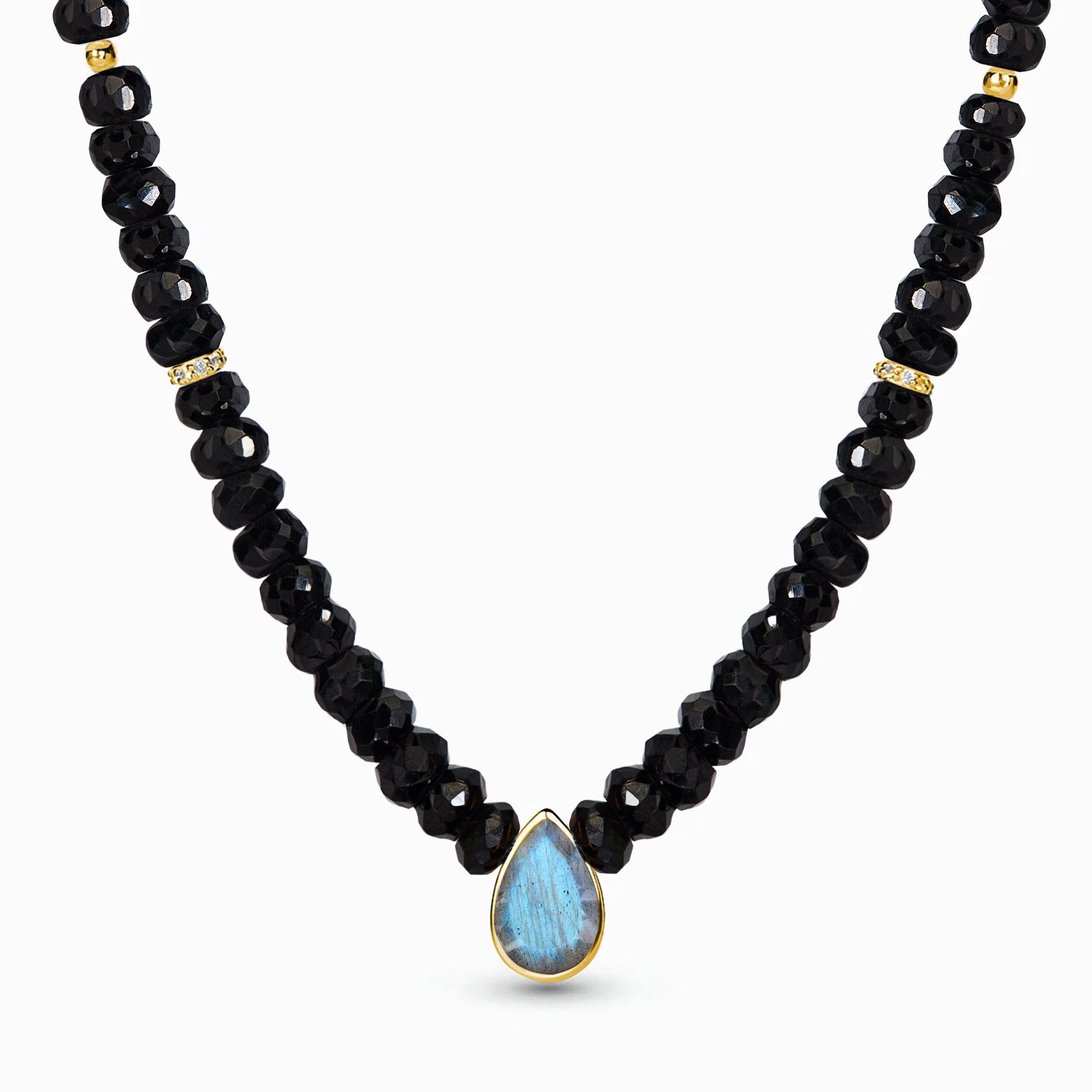 Black Obsidian Labradorite Necklace - Free Spirit、mySite、hinf8tx79