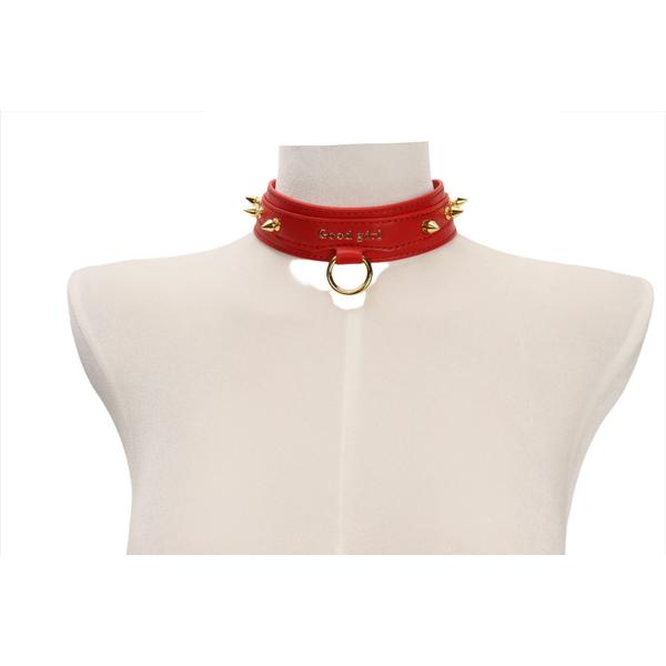 Good Girl Neck Collar With Gold Spikes | Fetish | Bondage、mySite、bottomscart