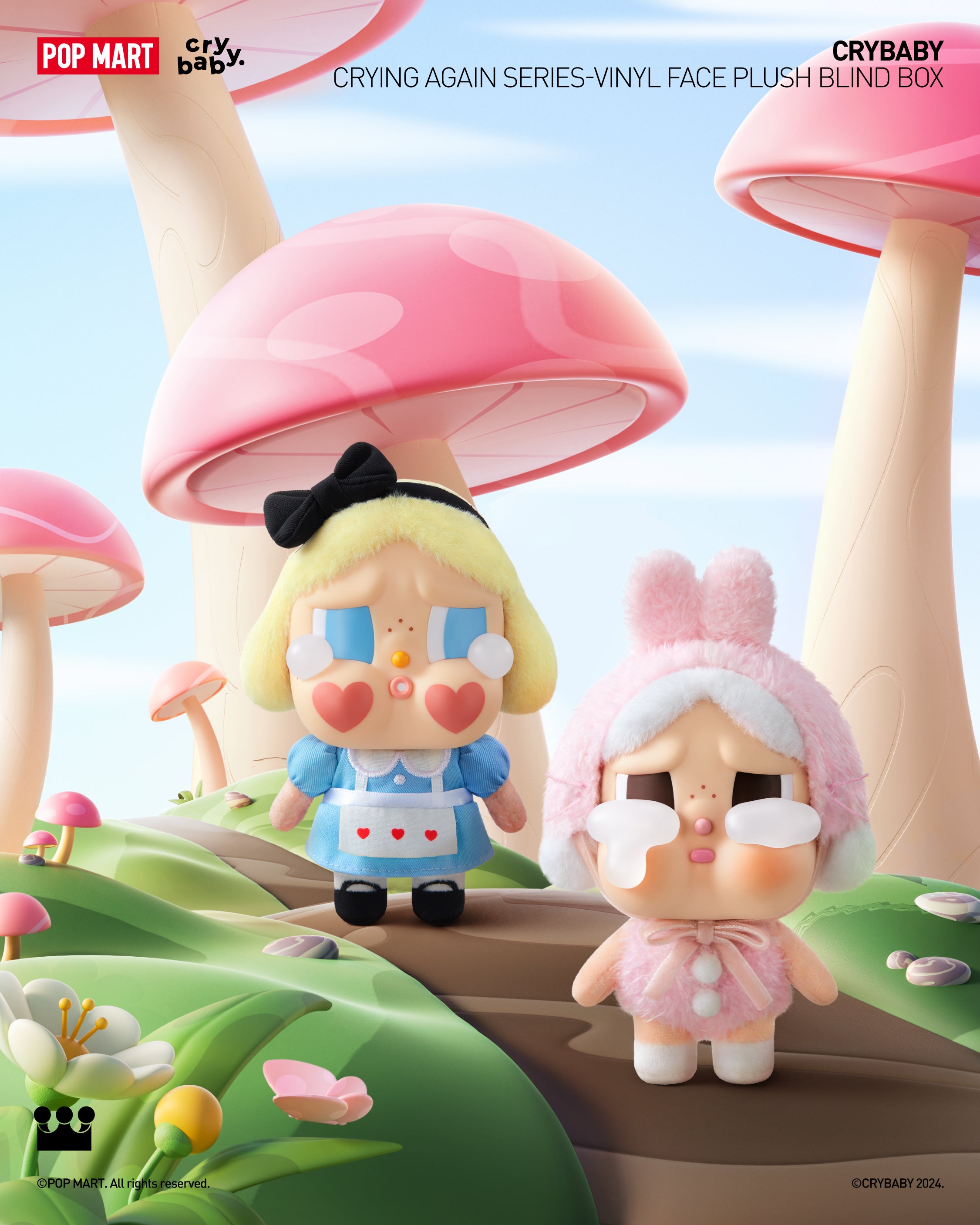  POP MART CRYBABY Crying Again Series-Vinyl Face Plush Blind Box、mySite、greenlandpopulation